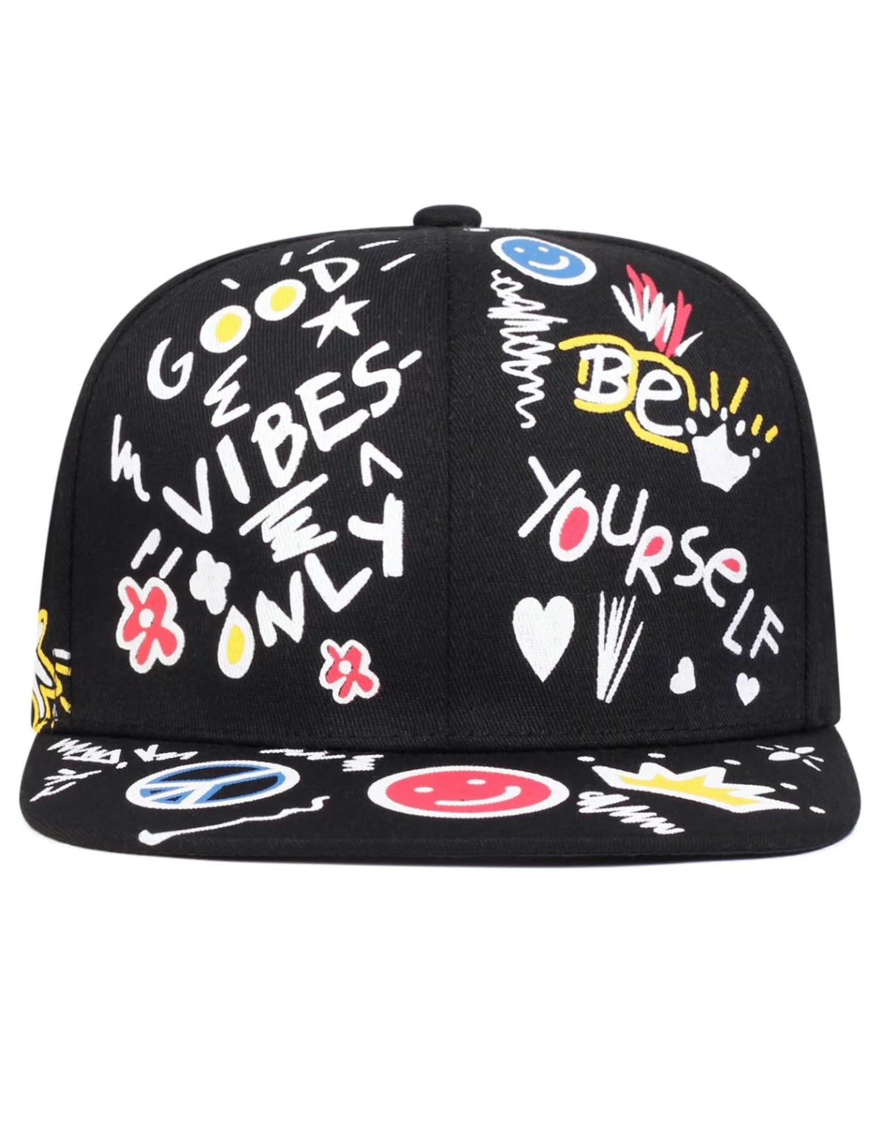 Gorra Unisex de Grafiti Hip-Hop, Protección Solar Ajustable para Exteriores, Adecuada para Viajes de Primavera y Otoño, Vacaciones en la Playa