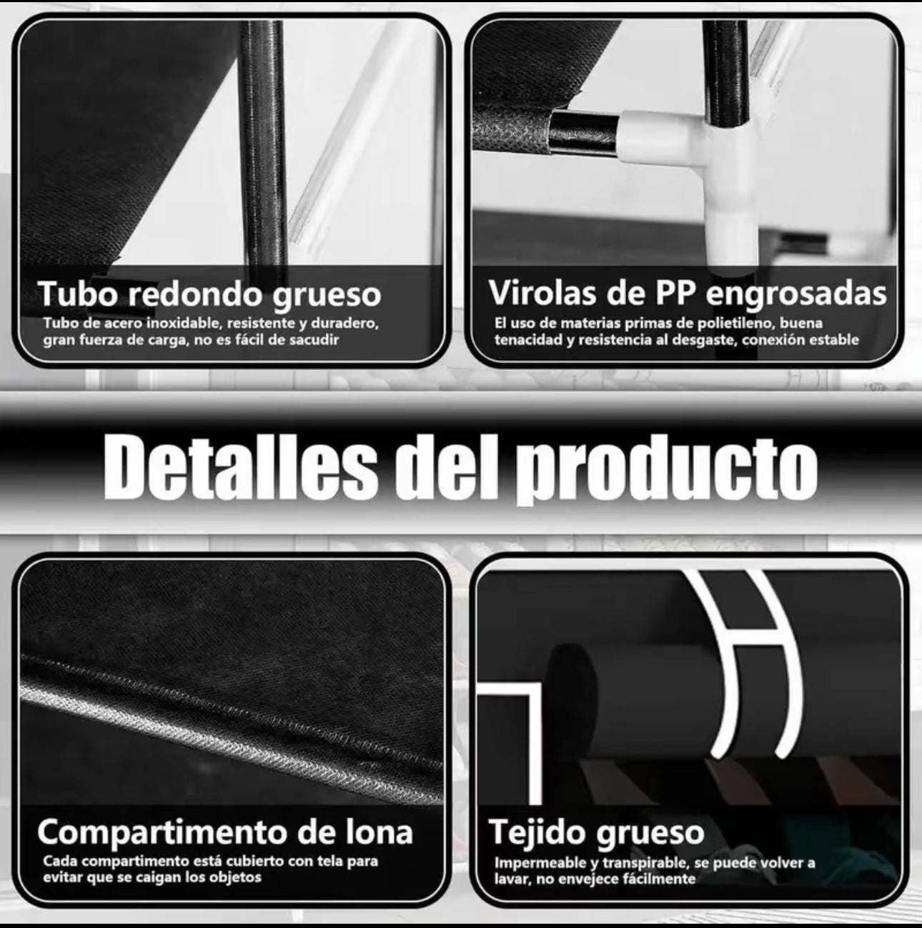 Estante de Zapatos Doble de Gran
Capacidad 6 Pisos con Cubierta de Polvo para el
Hogar