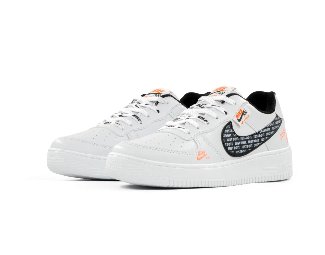Zapatos Nike Air Force One Damas Caballeros Just Do It Blanc