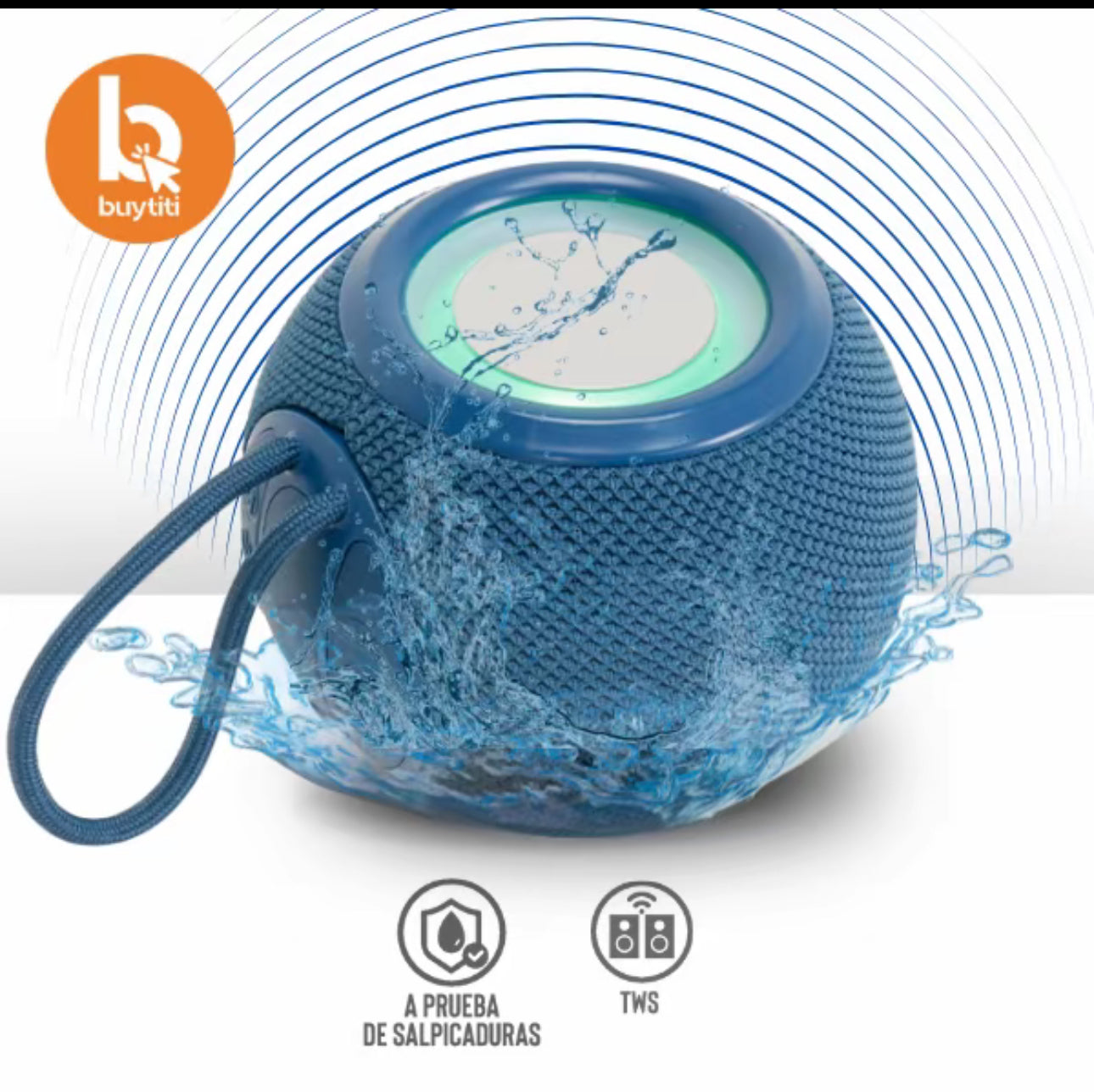 Bocina Bluetooth Portátil Luz LED GTS-2092