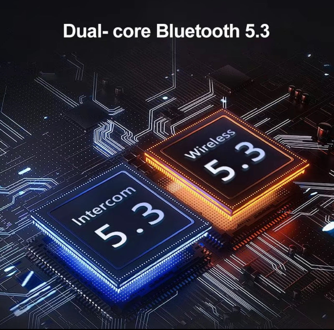 BLAISE V2 Intercomunicador
Bluetooth 5.3 Doble para Casco de Motocicleta, con Función para Compartir Música, Cancelación de Ruido Avanzada ENS+DSP y 3 Modos de Iluminación LED, Resistente al Agua IPX6