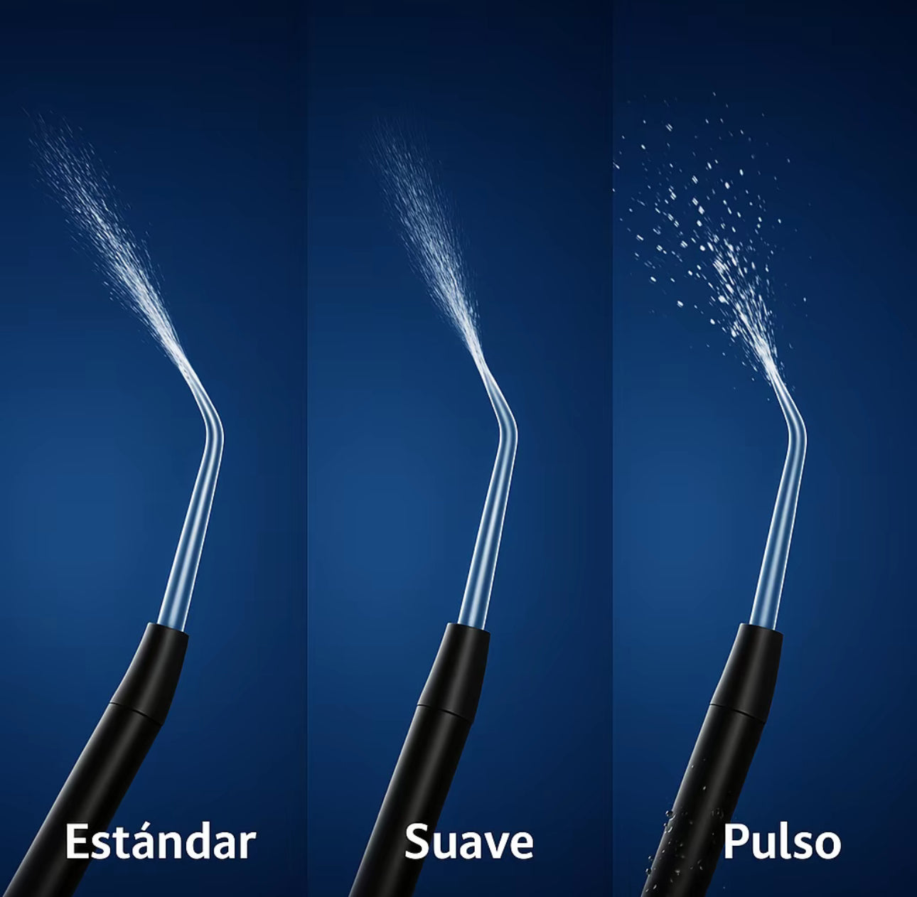 Irrigador bucal eléctrico inalámbrico, recargable e impermeable. Irrigador bucal portatil para la limpieza dental. Irrigador bucal inalámbrico con 3 modos y 4 puntas para viajes y uso doméstico.
