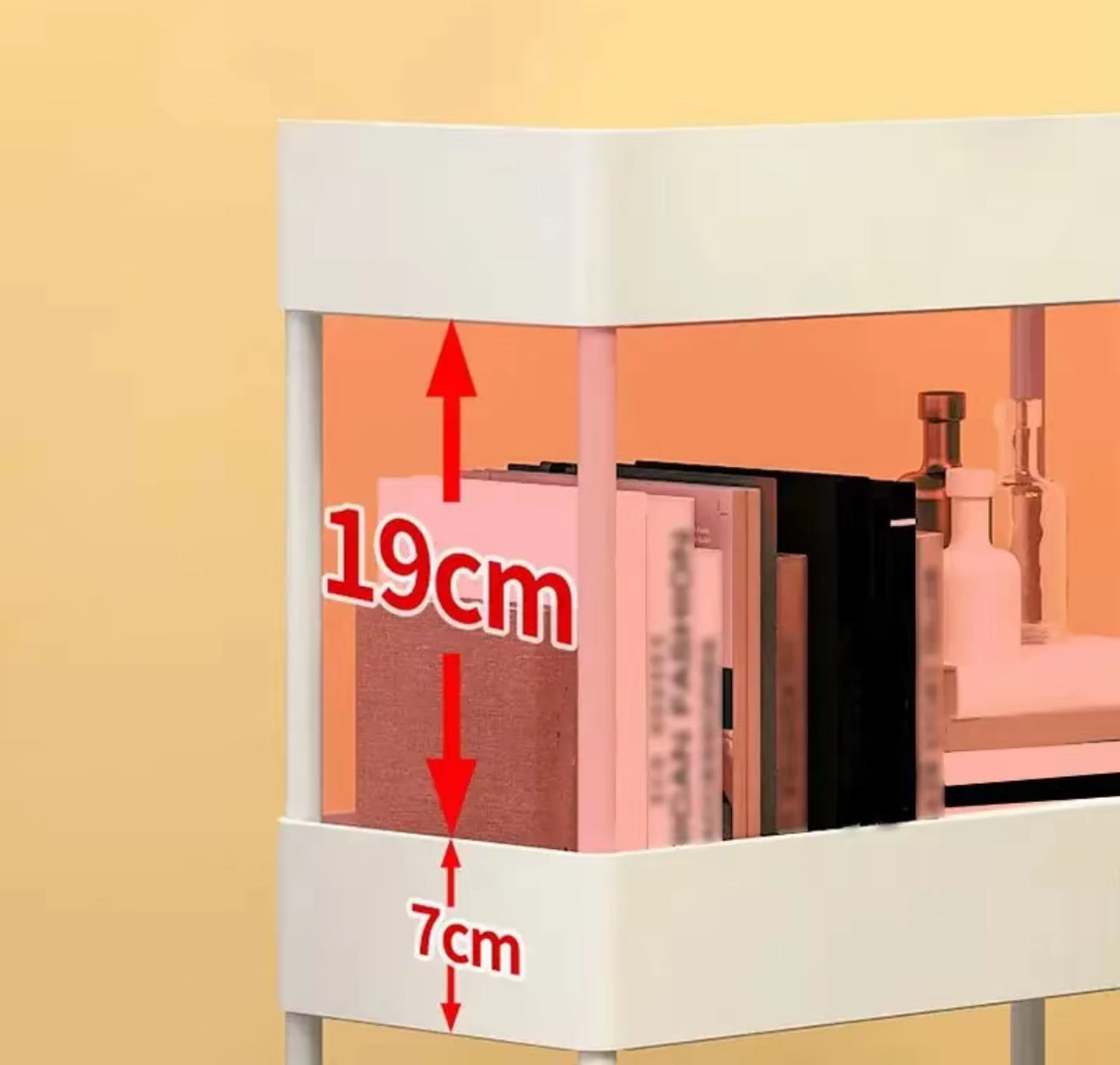 El carrito de almacenamiento multifuncional de tres capas es de tamaño extra grande y es adecuado para almacenar alimentos en la cocina, artículos de tocador en el baño, botellas en la sala de estar, macetas en el balcón y juguetes en el dormitorio, etc