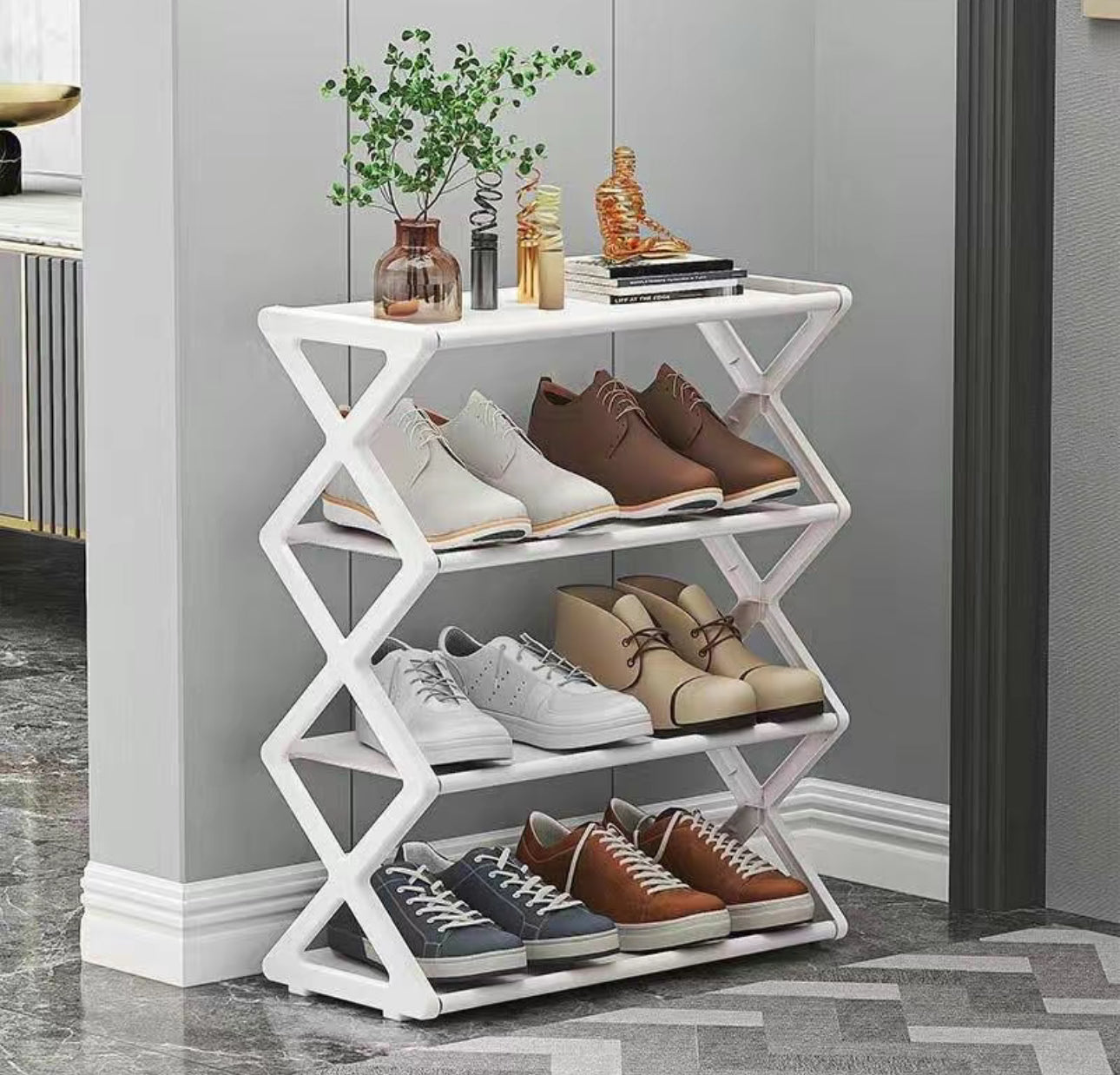 N+ Estante para Zapatos de 4 Niveles Sencillo
Duradero 42*18.5*49.5cm