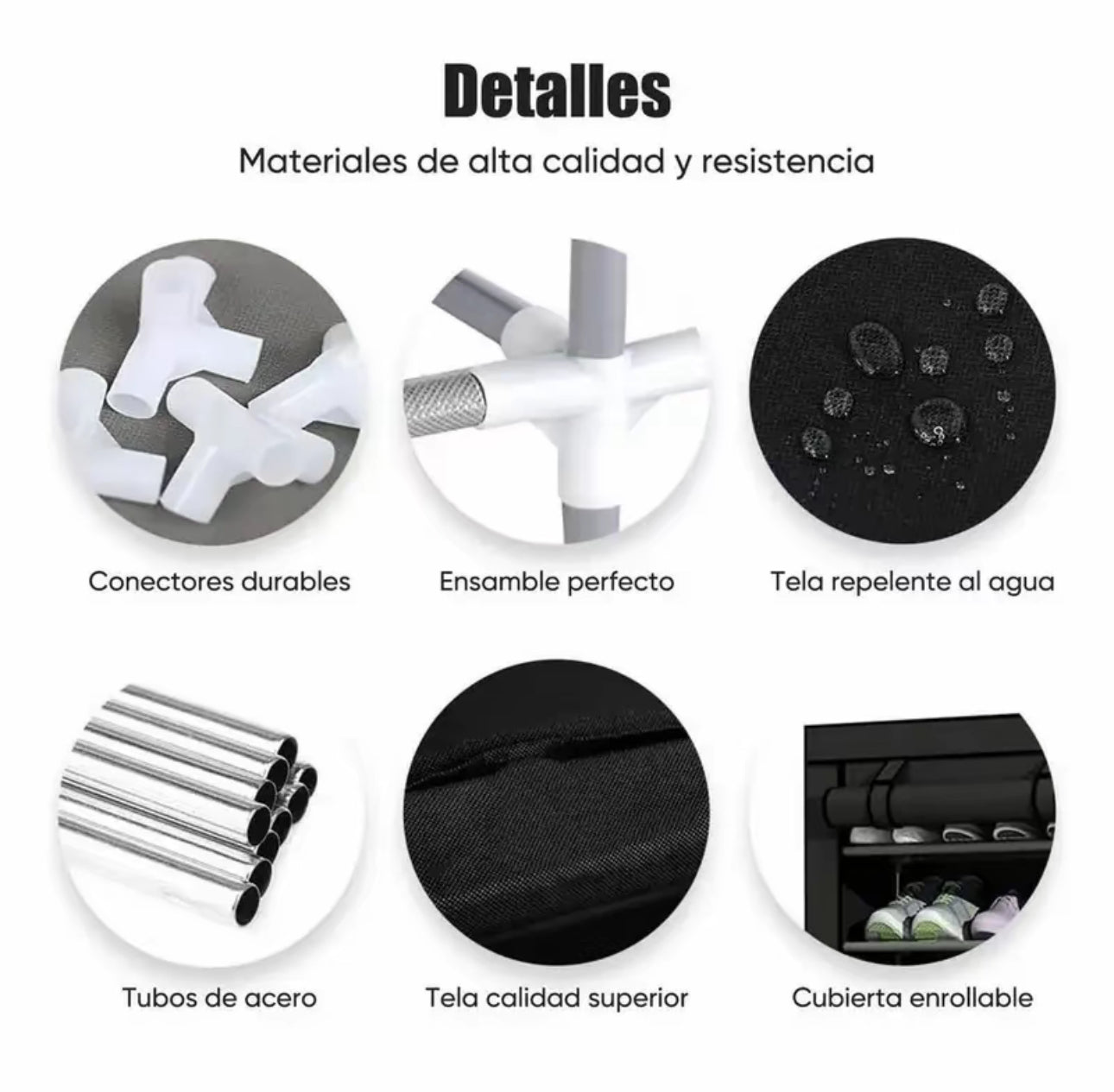 Estante de Zapatos Doble de Gran
Capacidad 6 Pisos con Cubierta de Polvo para el
Hogar