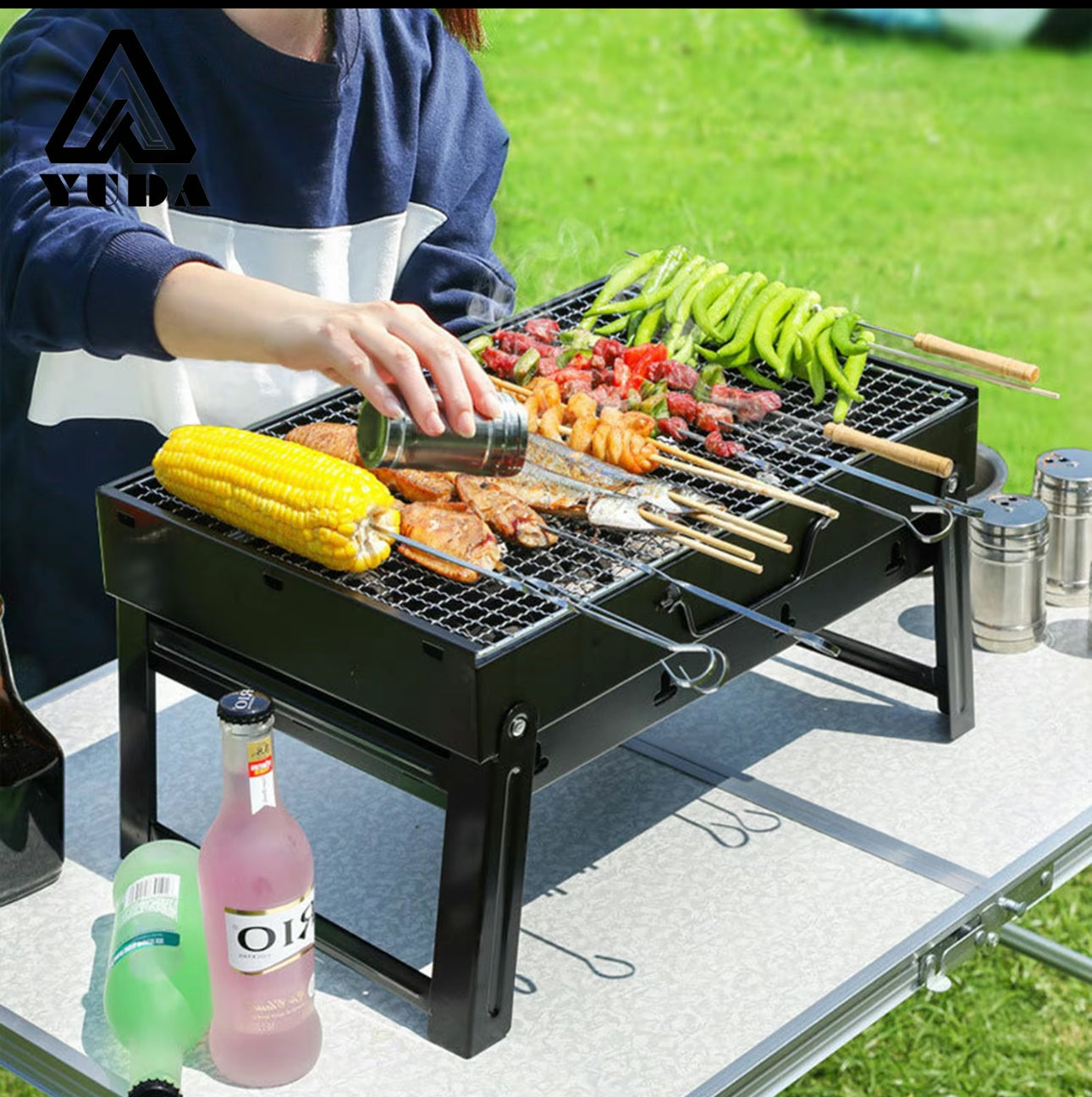 Parrilla De Carbón Portátil Plegable
Acero Inoxidable