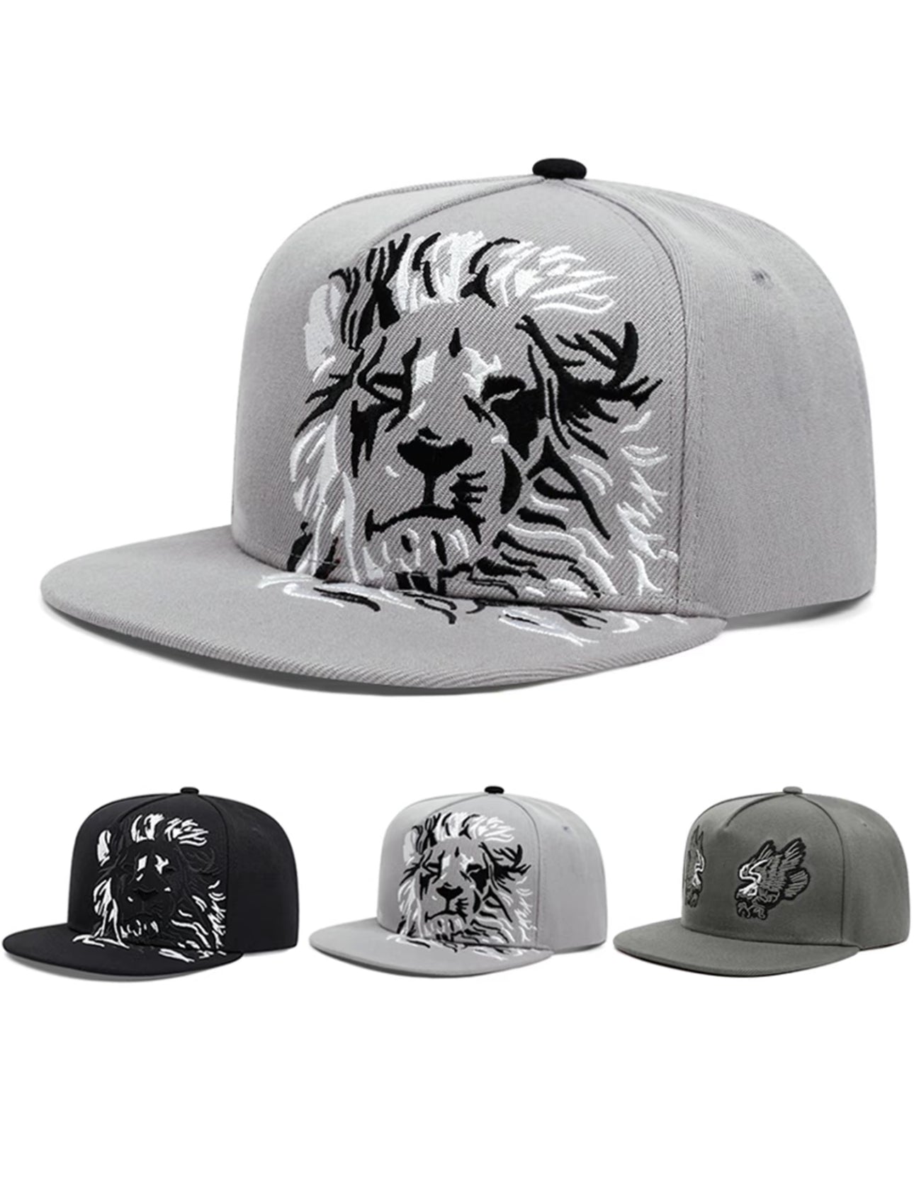 Gorra con Bordado de León Águila, Borde Plano, Personalizada, 2025. Gorra de Skateboarding, Hip
Hop, Mujeres, Deportiva, Ciclismo, Pesca, Sombrero Decorativo, Uso Diario.