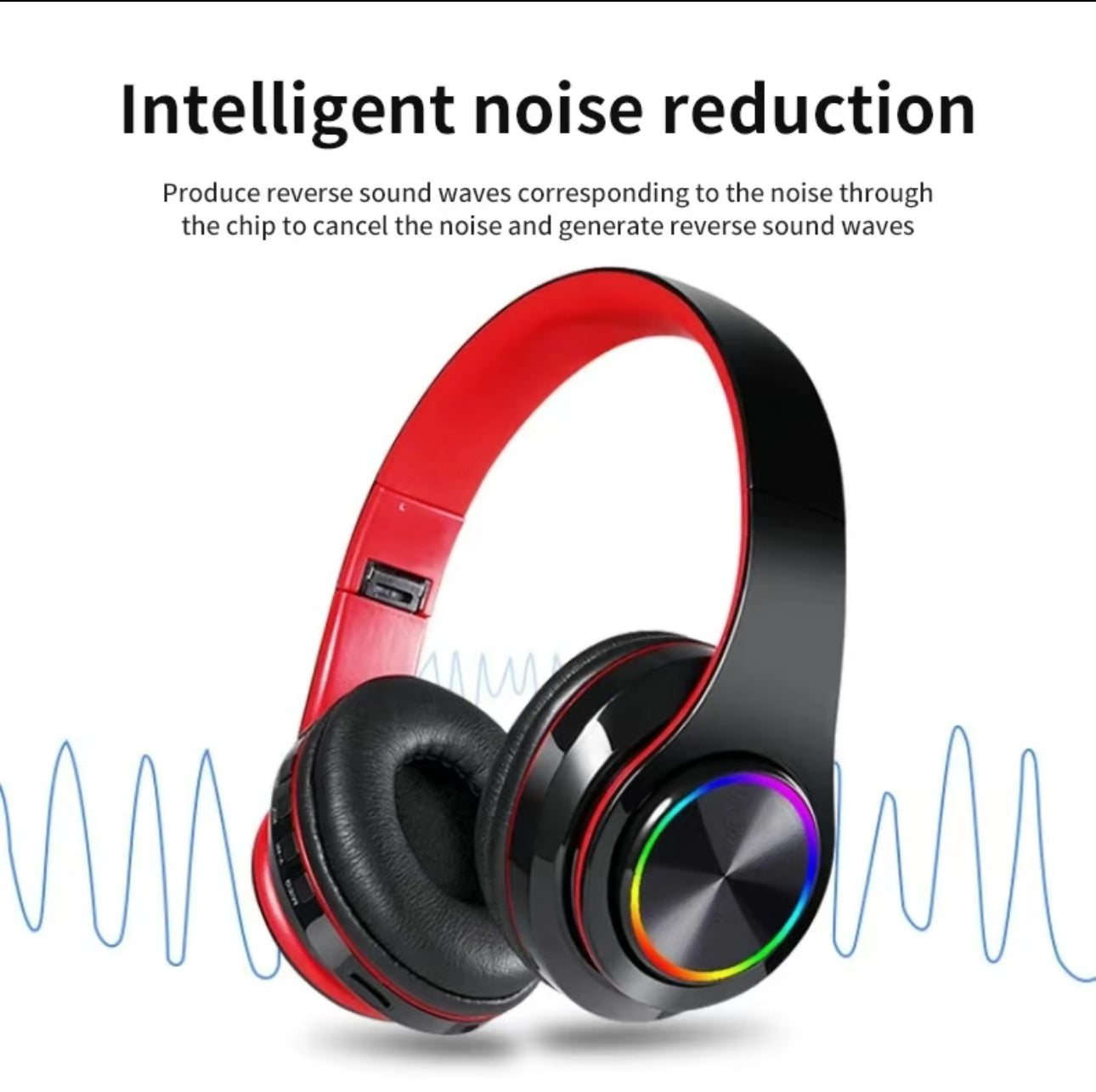 Auriculares Inalámbricos B39 para Gamer, Audifonos con Fuertes Graves para PS4 y PC,
Diseño Sobre la Cabeza