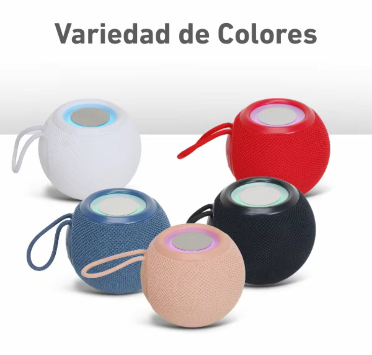Bocina Bluetooth Portátil Luz LED GTS-2092