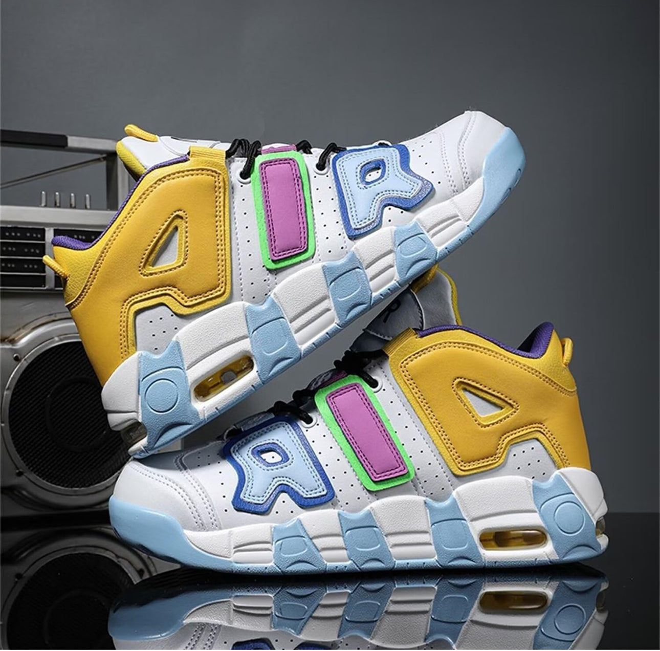 Air Deportivos Mujer Zapatillas de Uptempo para Correr Calzado Baloncesto Sneakers Gimnasio Casual Shoes