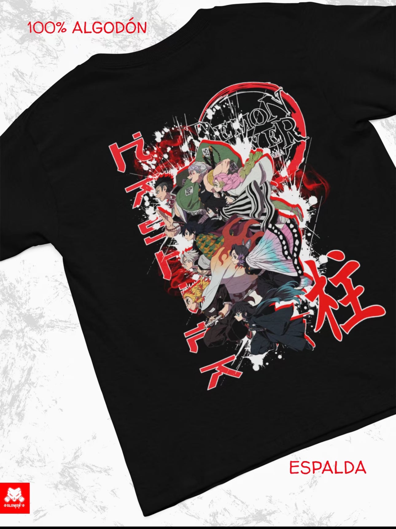 Playera Solomon's DEMON SLAYER | 100% Algodón
I Tacto Suave | Streetwear Anime