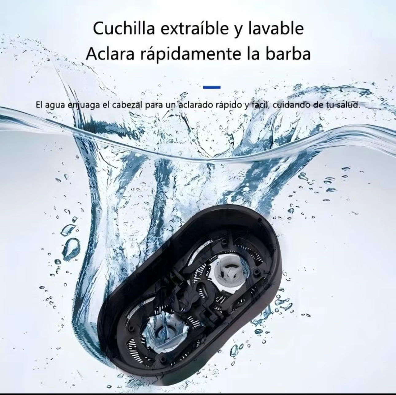 Afeitadora Eléctrica con
Cabezal 3D Desmontable y Lavable, Batería de 24
Horas y Carga Rápida - ¡50% de Descuento!