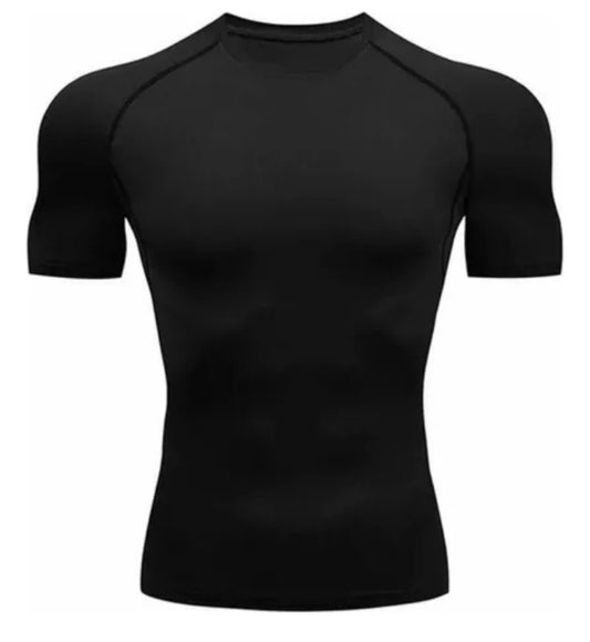 Playera Licra Deportiva Compresión Correr Manga Corta Gym