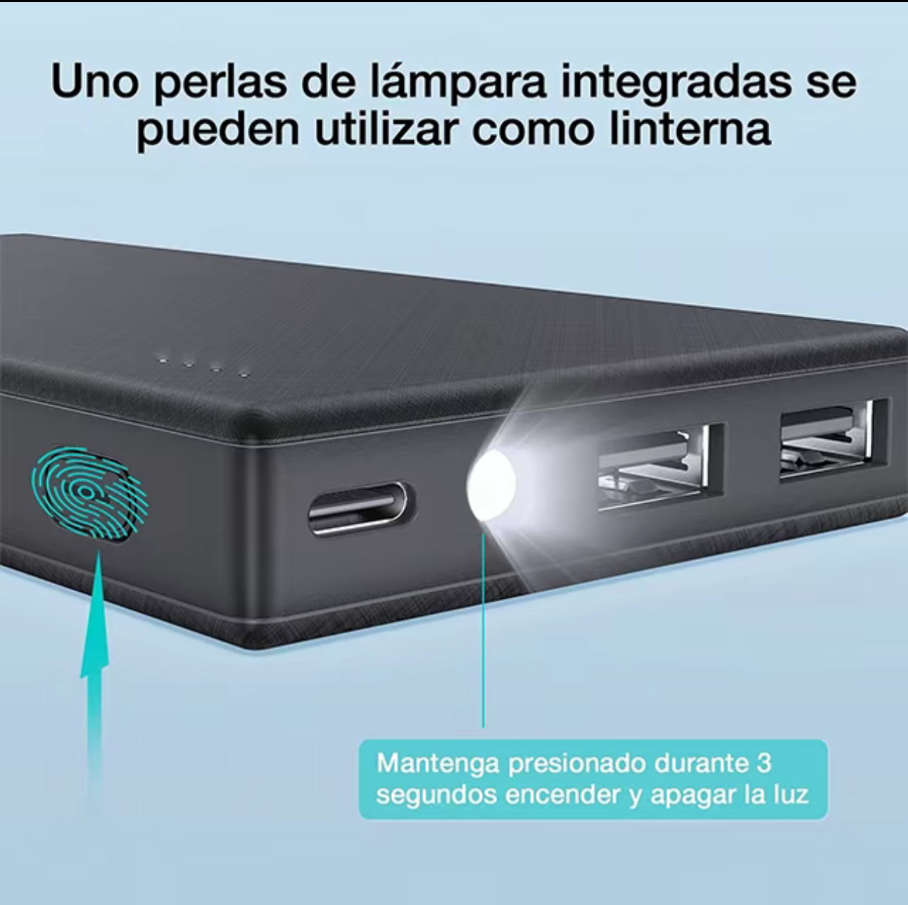 1HORA Power Bank Batería Portátil 10000mah
Bateria 1hora Power Bank Con Indicador De Luz Y
Tipo C GAR263