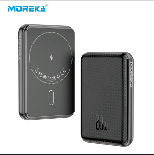 MOREKA KO60 banco de energía móvil, batería portátil ultradelgada de 5000mAh, batería de linterna portátil de alta velocidad de 3A
compatible con iPhone 16 15 14 13 12 11 Pro, Samsung S21 S20, Xiaomi, Google, LG, iPad.