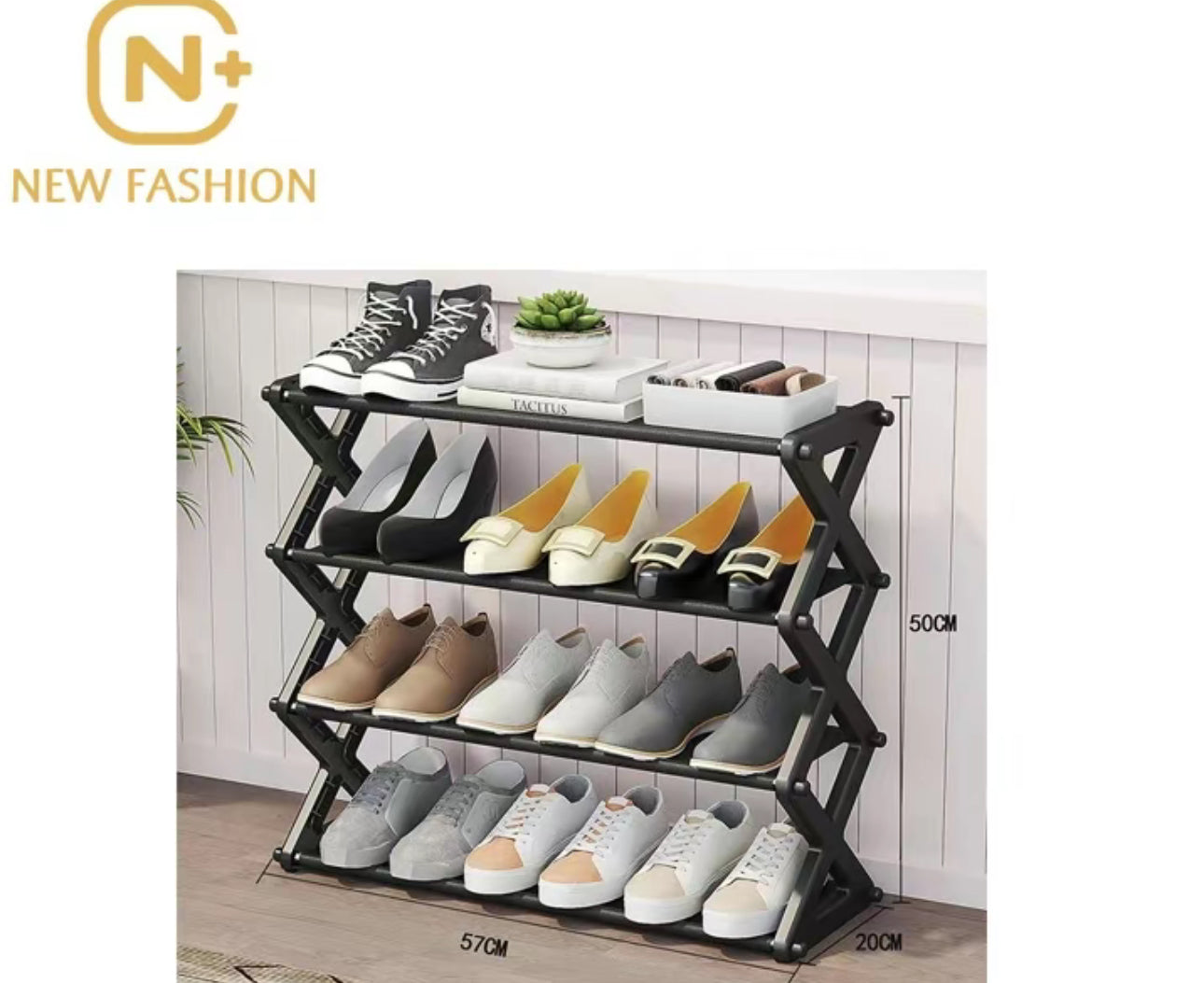 Armario para Zapatos de 4 y Niveles Color sólido portátil