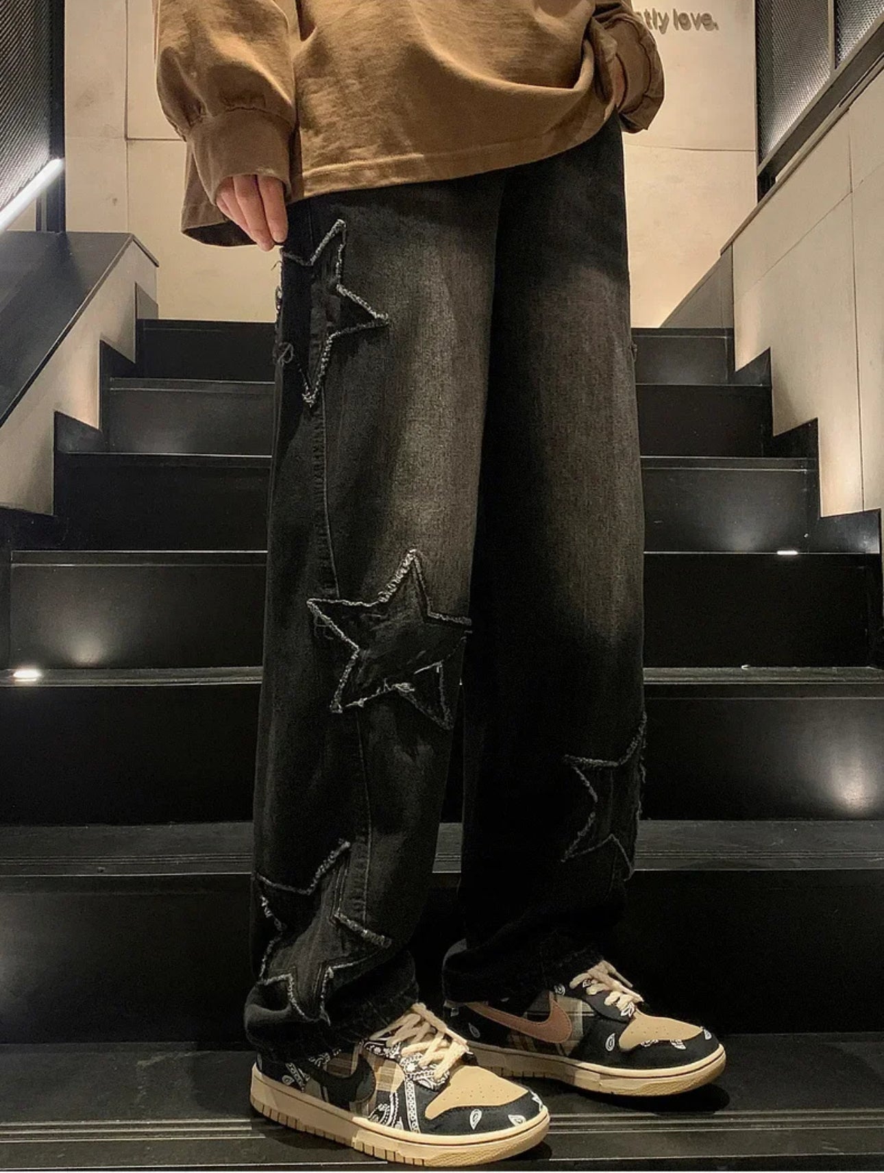 INTERNACIONAL Pantalones De Mezclilla Holgados Con Pierna Recta Five Star