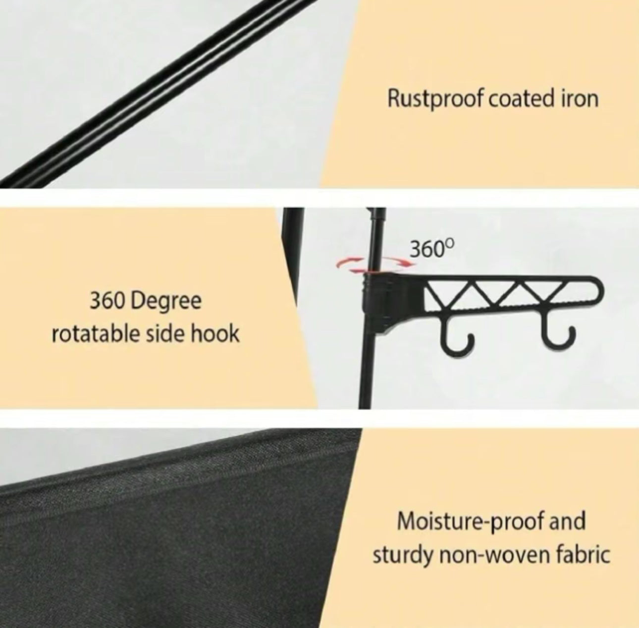 Lerfm Closet Multifuncional de 3 Capas, Soporte de Acero Inoxidable para Ropa, Zapatos y
Juguetes