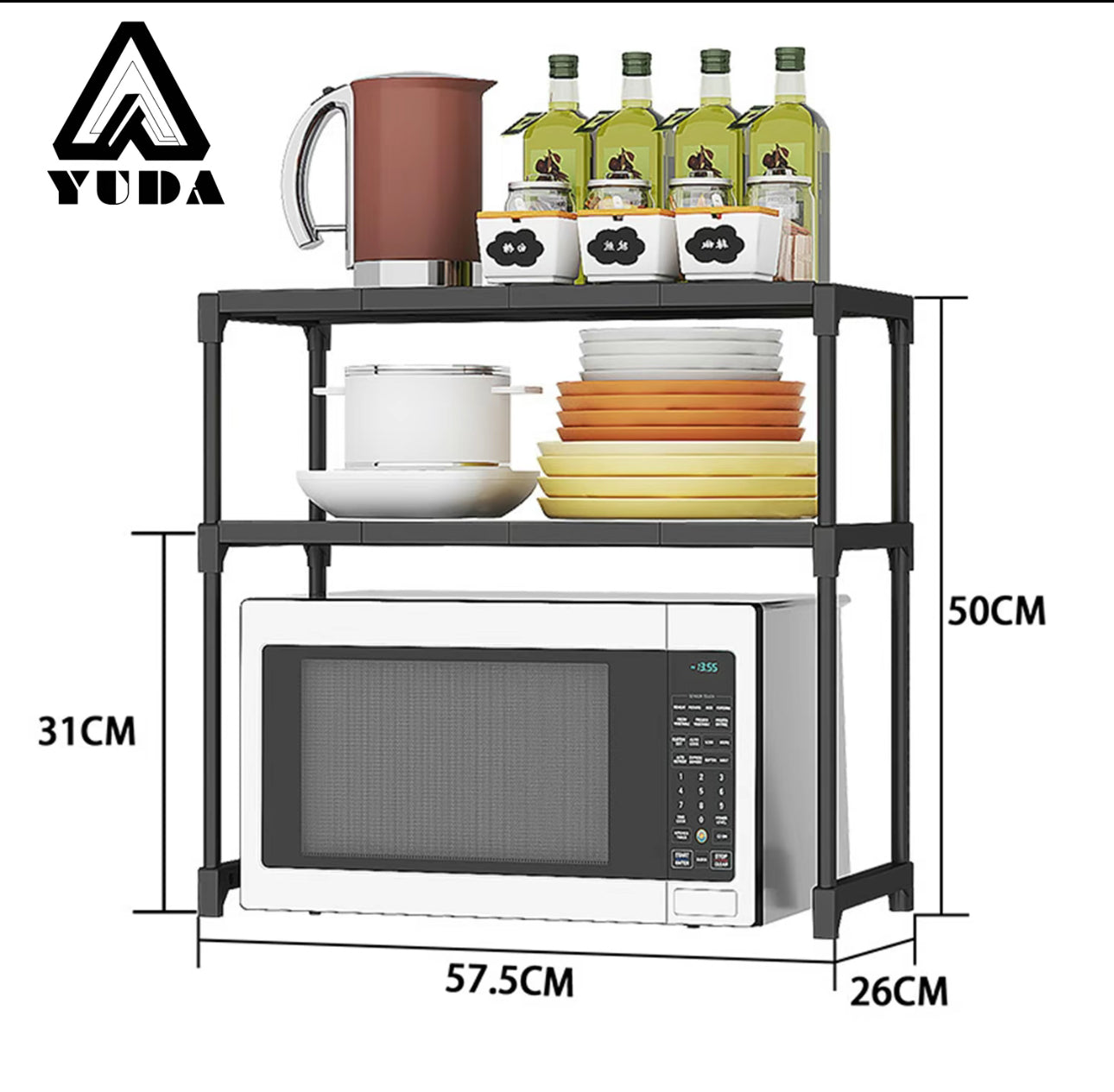 Estante de Almacenamiento para Horno
Microondas - Organizador de Cocina
Multifuncional