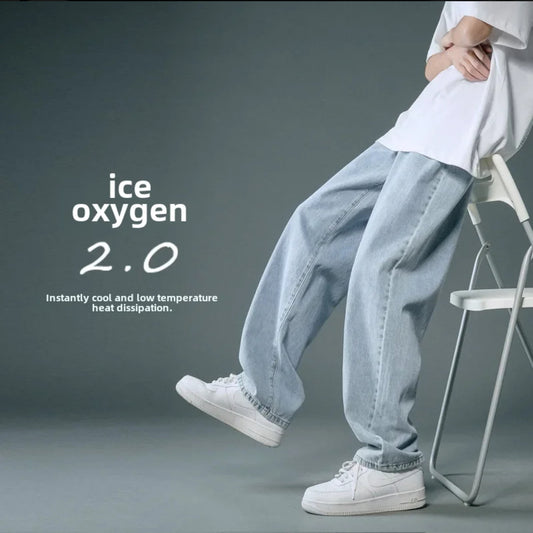 INTERNACIONAL Vaqueros Holgados De Pierna Recta Para Hombre De Verano