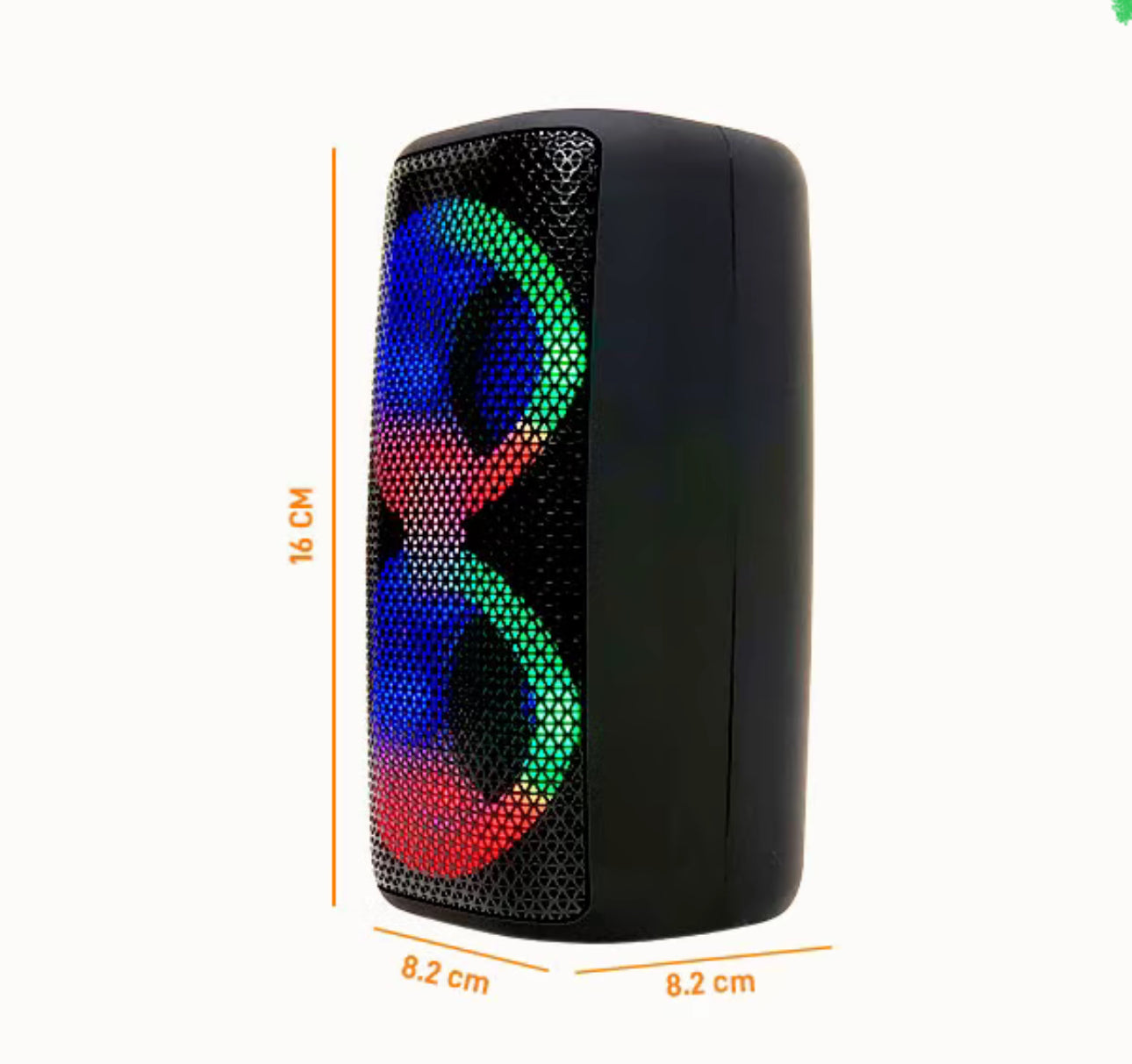 Bocina Bluetooth con Luz LED Material
Antiderrapante, Conexión TWS: vincula dos bocinas fácilmente CH-M302