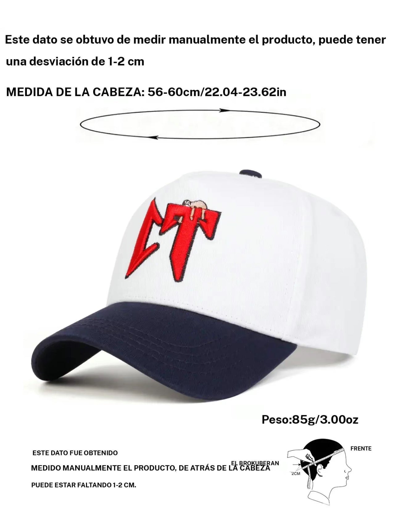 Gorra de Béisbol con Bordado de Moda, Sombrero Casual para Deportes al Aire Libre para Hombres y Mujeres, Accesorios Comodín y Modernos para la
Vida Diaria