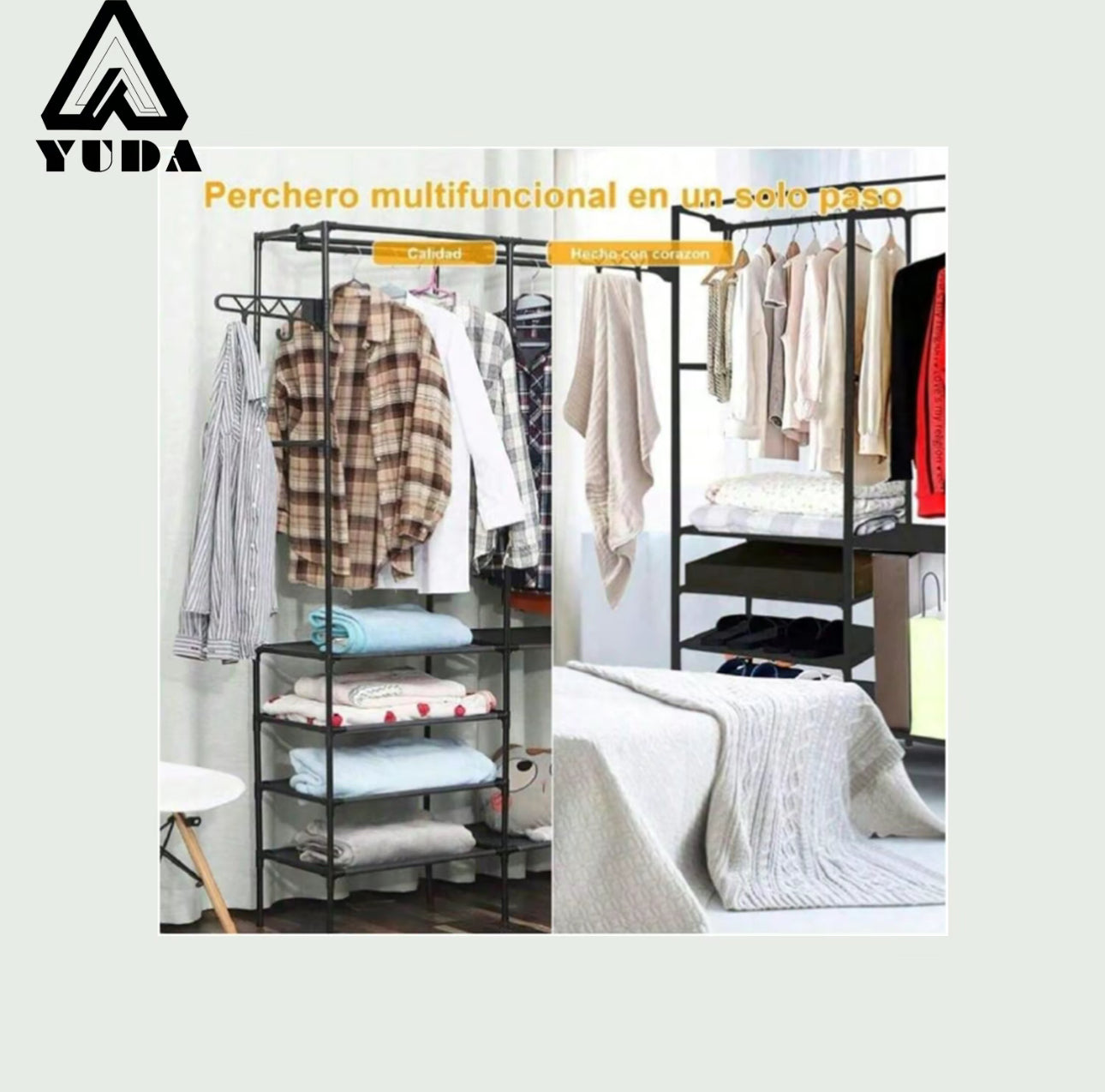 Organizador de Ropa Multifunción, Armario Closet Ropero Armable, Rack para Ropa Simple, Armario
Metalico Incluye 8 Pisos de Espacio de Almacenamiento, Puede Guardar
Ropa, Sombrero,Zapato, Estante De Aleación De Gran Cantidad Para Apartamento Y Dormitorio.