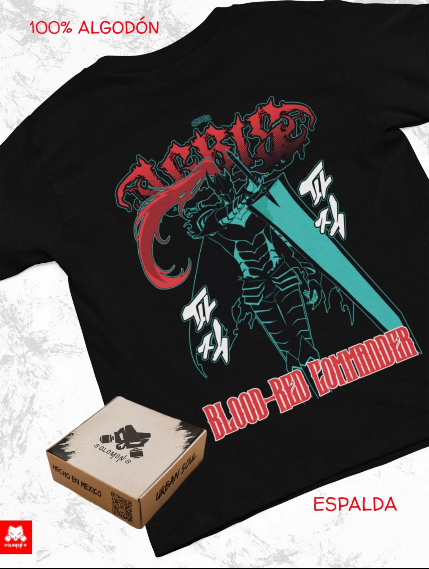 Playera Solomon's IGRIS SOLO LEVELING | 100%
Algodón | Tacto Suave | Anime Streetwear