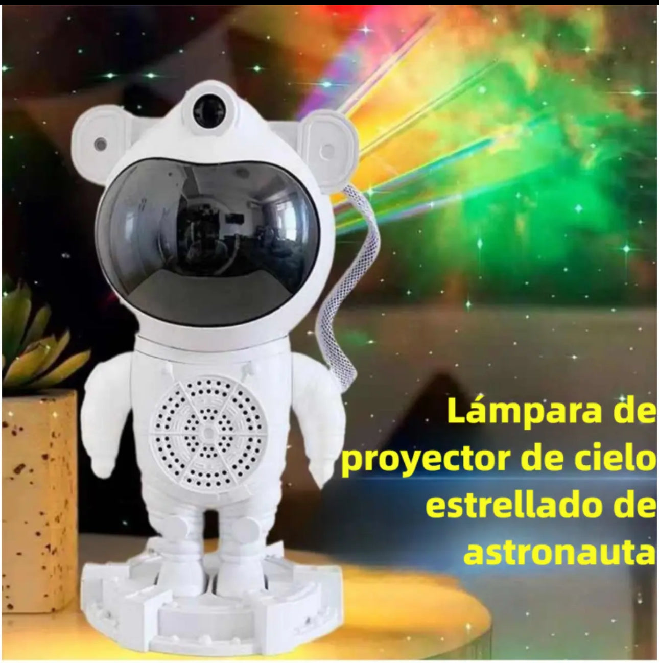 Proyector de galaxia, luz nocturna con control remoto de nebulosa, estrella y luna, ruido blanco Bluetooth, luces LED para recámara, Proyector de luz de astronauta, proyector de luz nocturna de galaxia con temporizador y control remoto, proyector de ciel