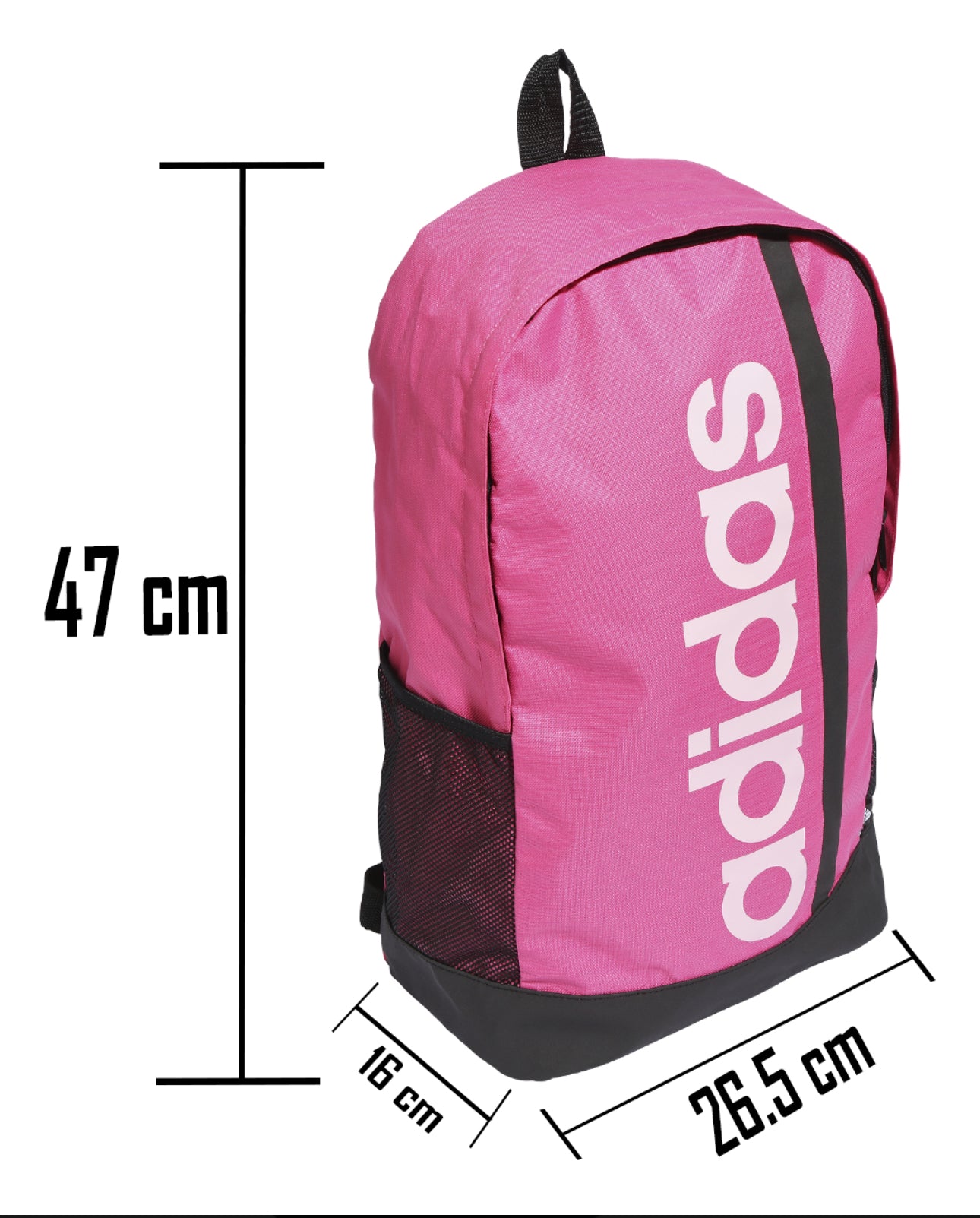 Mochila adidas Dama Essentials Linear Training Rosa Mujer Casual Bolsillo Lateral Cierre Correas Ajustables Laptop Bolsillo Frontal Capacidad 22.5 Lt