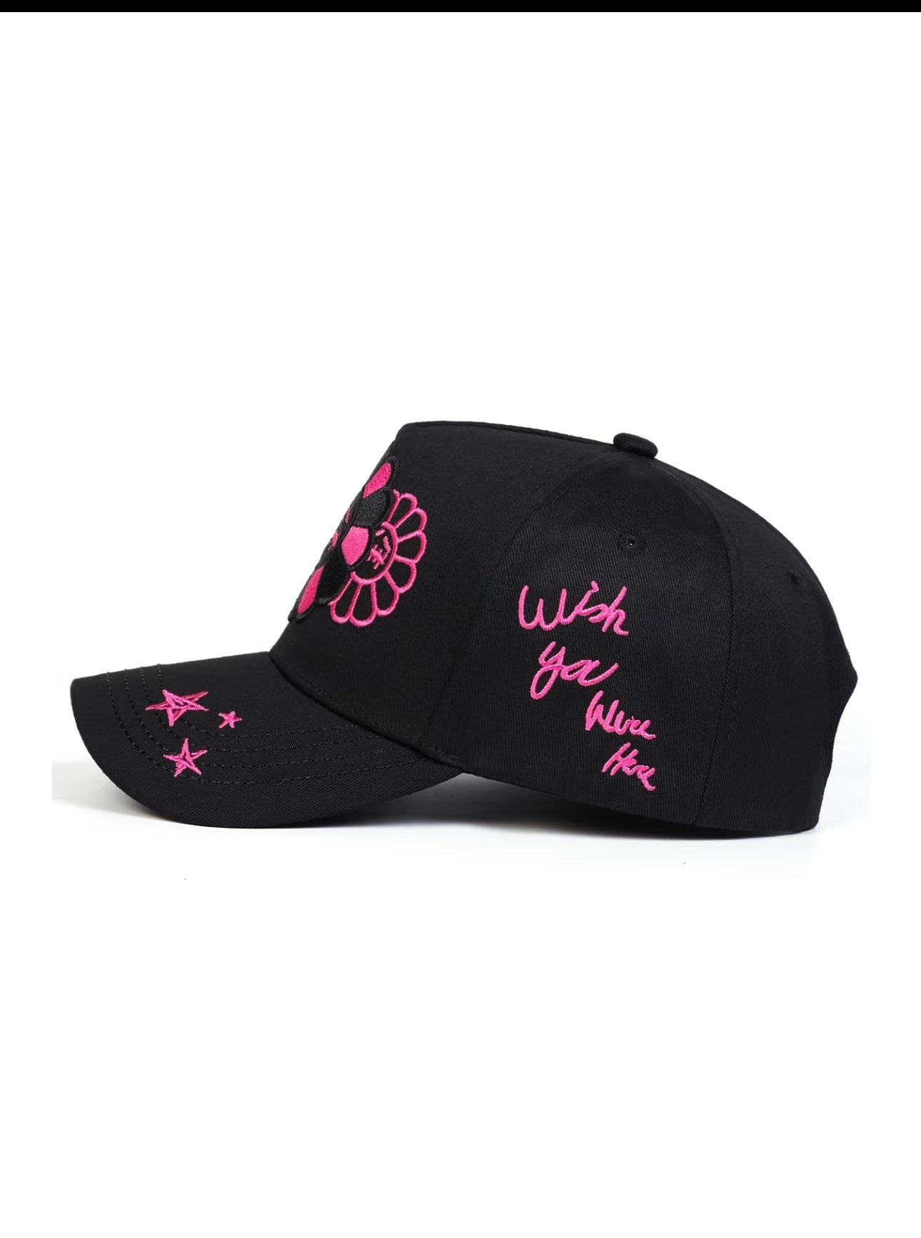 Gorra con Bordado de Cara Llorando y Flor, Unisex, Regalo Perfecto para el Dia del Padre, Ideal para San Valentín, Elección para Familiares, Amigos y Hermanos