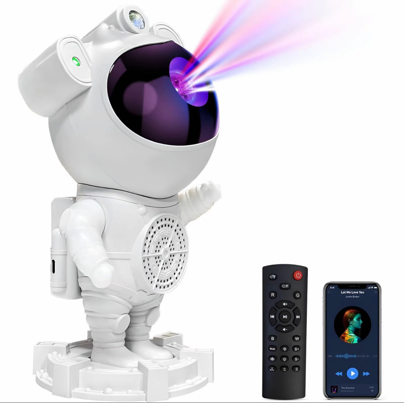 Proyector de Galaxias y Estrellas, Astronaut Light Projector, Astronauta Proyector de Estrellas, Proyector De Galaxias y Estrellas con Mando Distancia y Función de Temporizador, Ángulo
Ajustable
