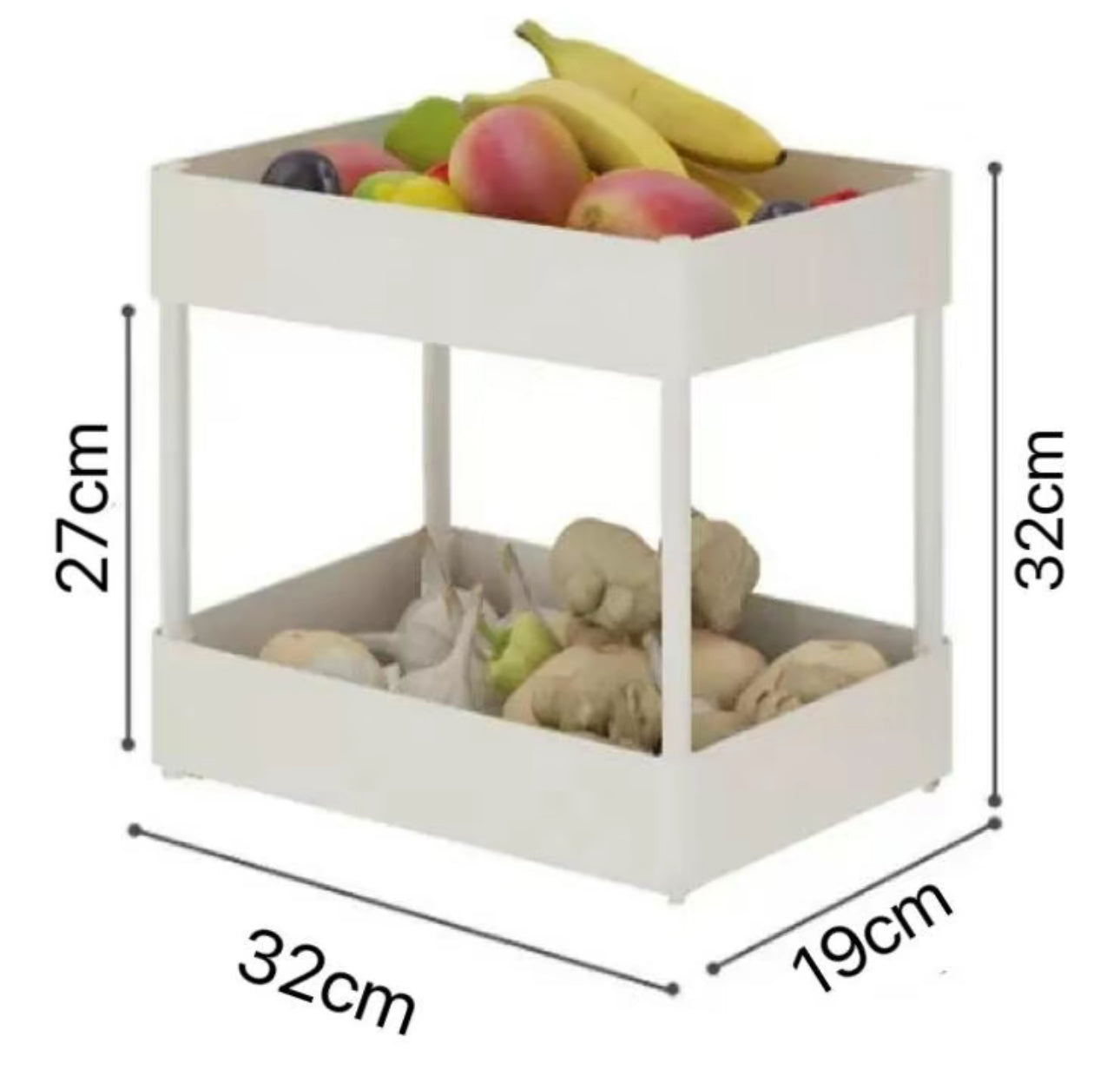 Carrito De Almacenamiento Multiusos Para La
Cocina 2 Niveles