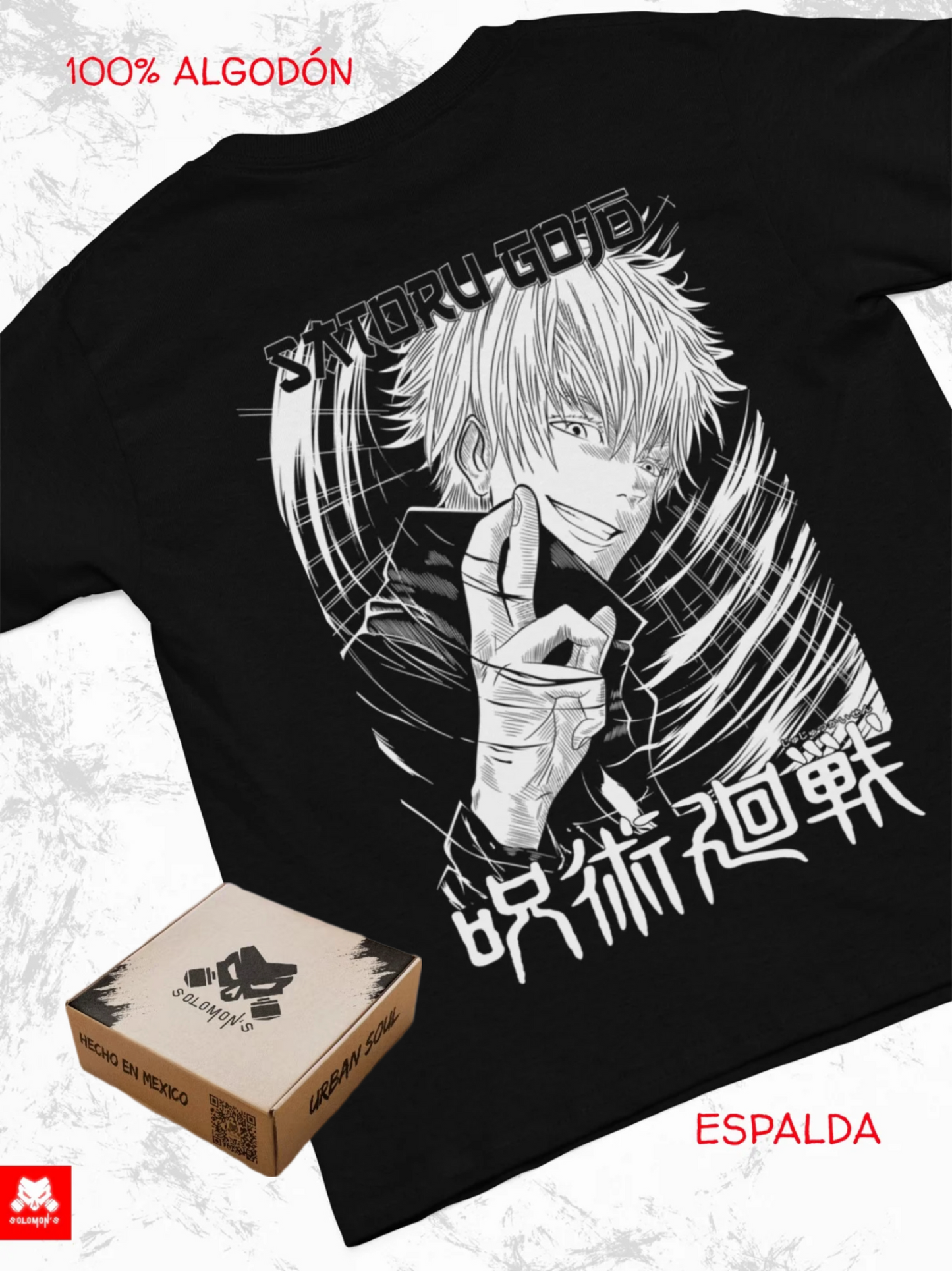Playera Solomon's GOJO SATORU JUJUTSU KAISEN | 100% Algodón | Tacto Suave | Anime Streetwear