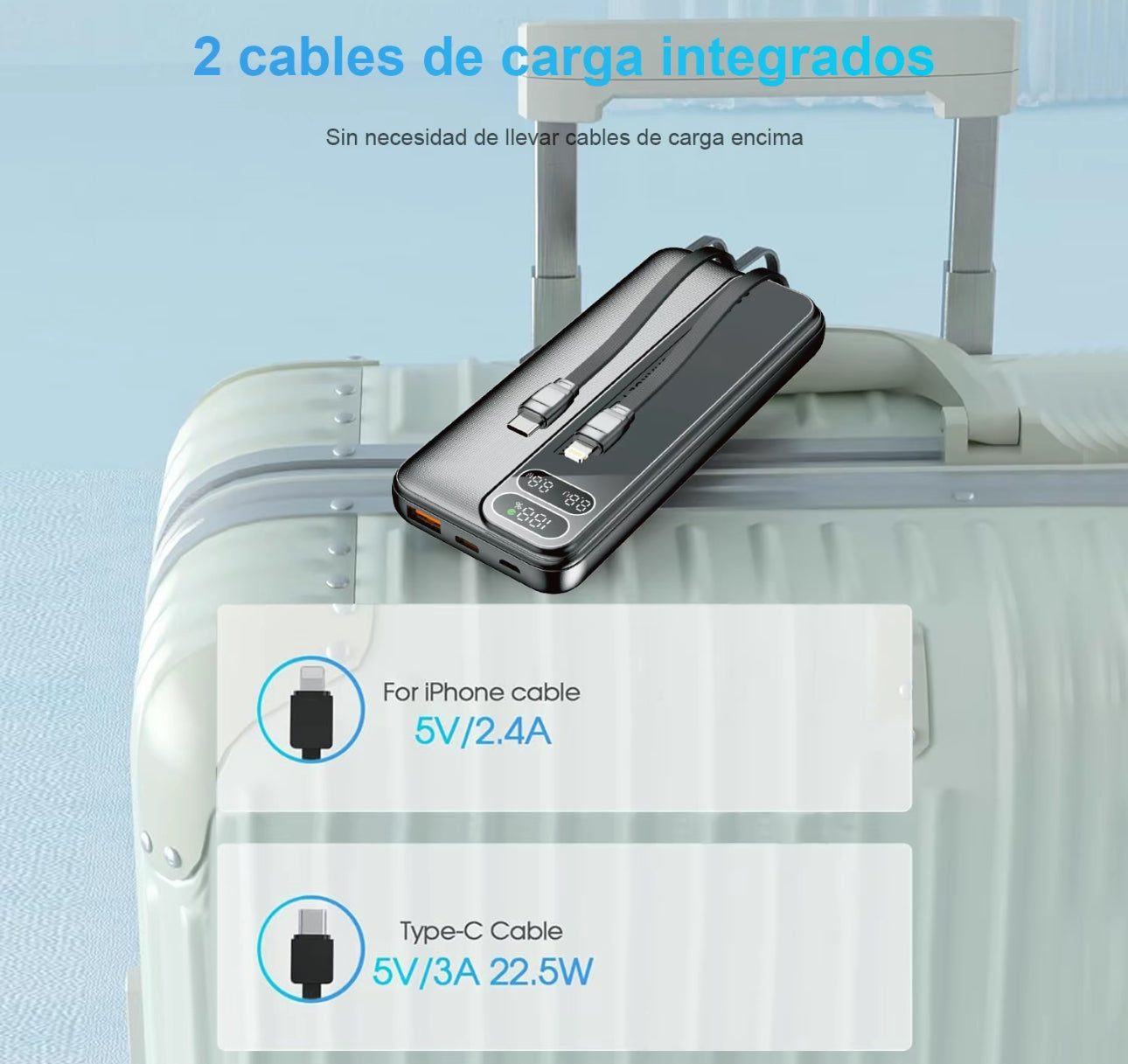 MOREKA K061 10000mAh Mobile Power 20W, Batería externa portátil de carga rápida, batería portatil compatible con iPhone 16 Pro Max/15-12