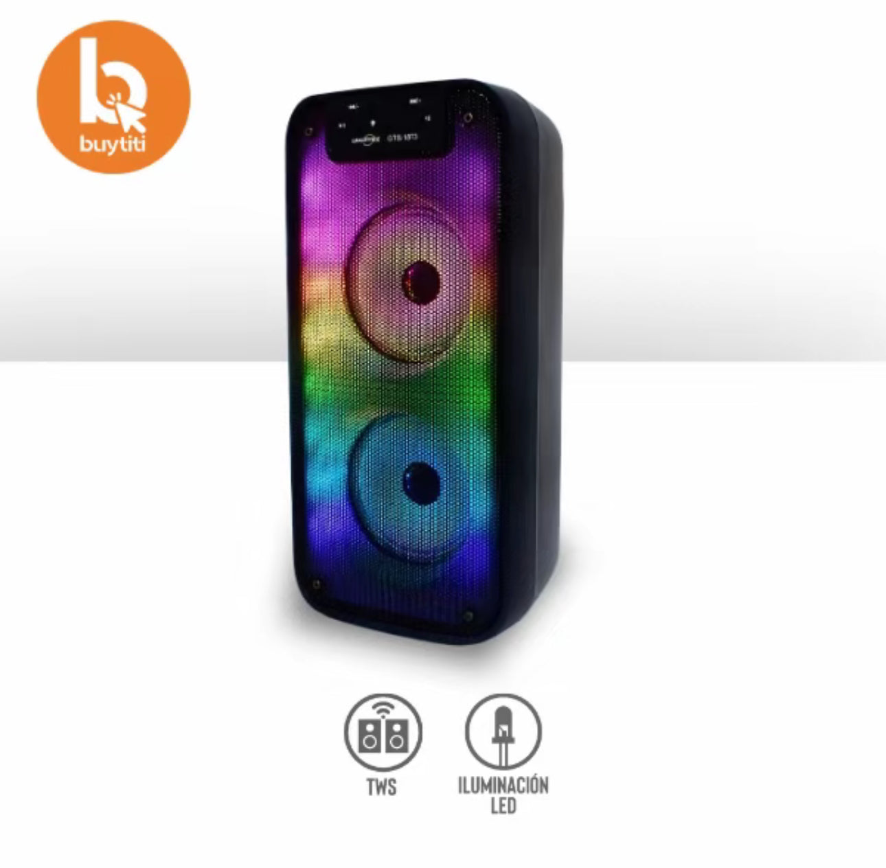 Bocina Bluetooth 4" Luz LED GTS-1873