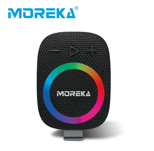 MOREKA-W3S Altavoz Bluetooth 5.1, altavoz portátil inalámbrico con graves mejorados, resistencia al agua IPX6, hasta 5 horas de reproducción, ideal para leer, hacer senderismo, ir a la playa y viajar.