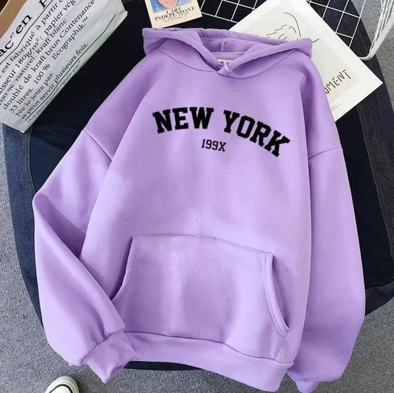 INTERNACIONAL. Sudadera Con Capucha 2024 De Poliéster Con Cuello En V, Dise