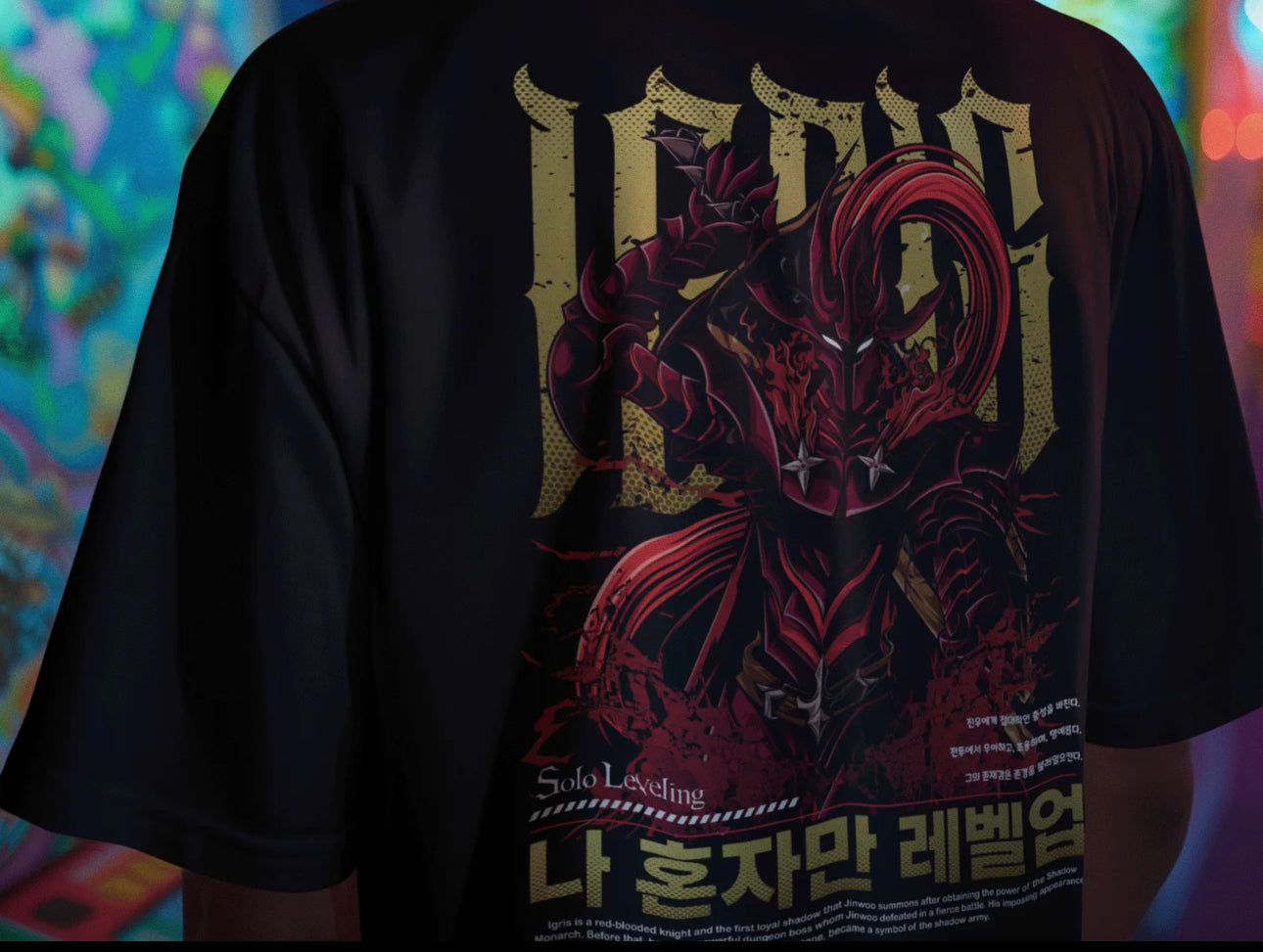 Playera Solomon's IGRIS SOLO LEVELING
PREMIUM | 100% Algodón | Tacto Suave | Anime
Streetwear