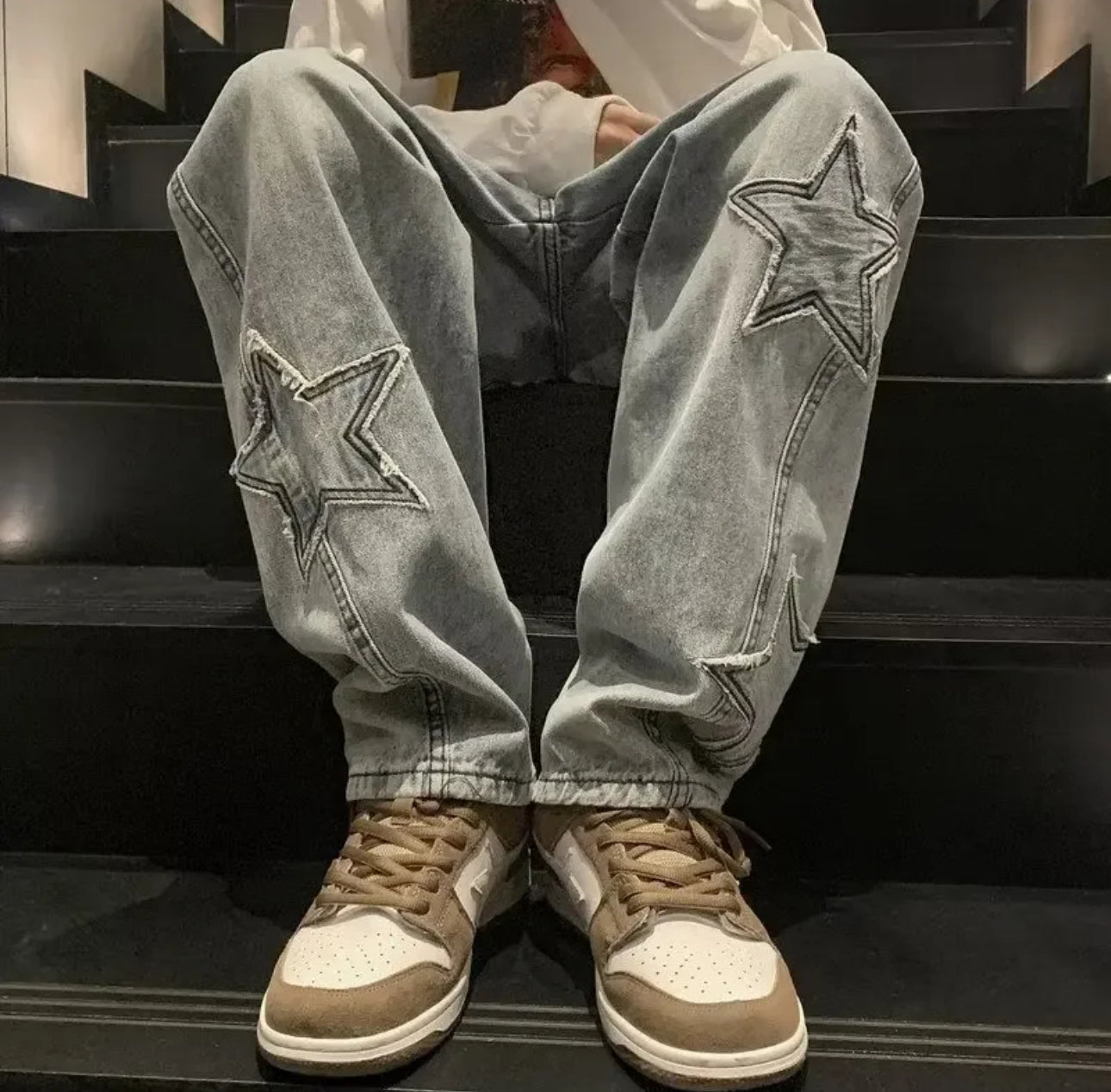 INTERNACIONAL Pantalones De Mezclilla Holgados Con Pierna Recta Five Star