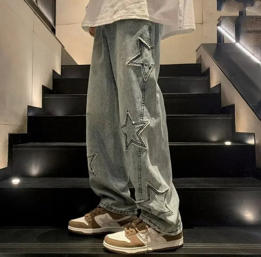 INTERNACIONAL Pantalones De Mezclilla Holgados Con Pierna Recta Five Star