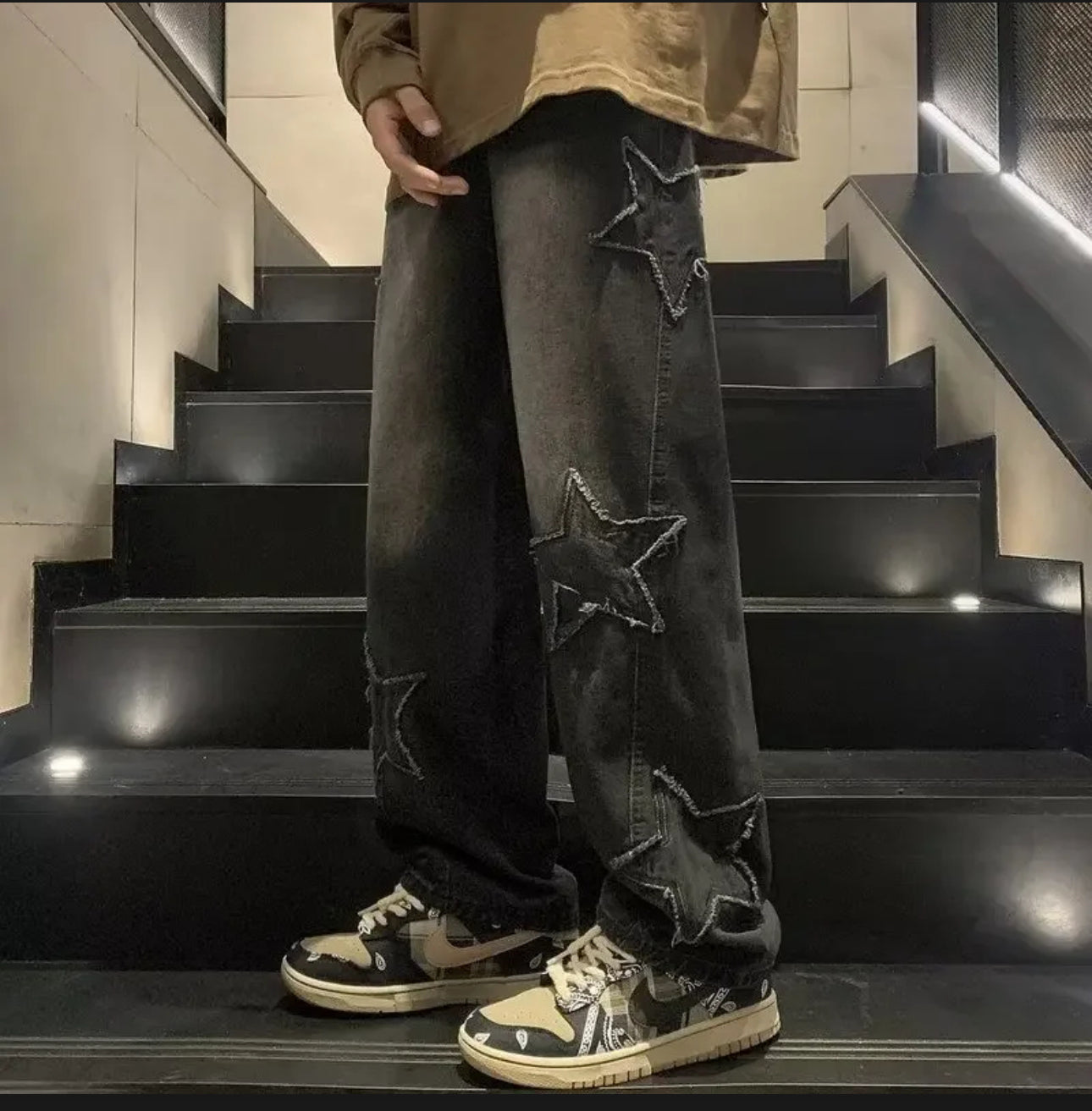 INTERNACIONAL Pantalones De Mezclilla Holgados Con Pierna Recta Five Star