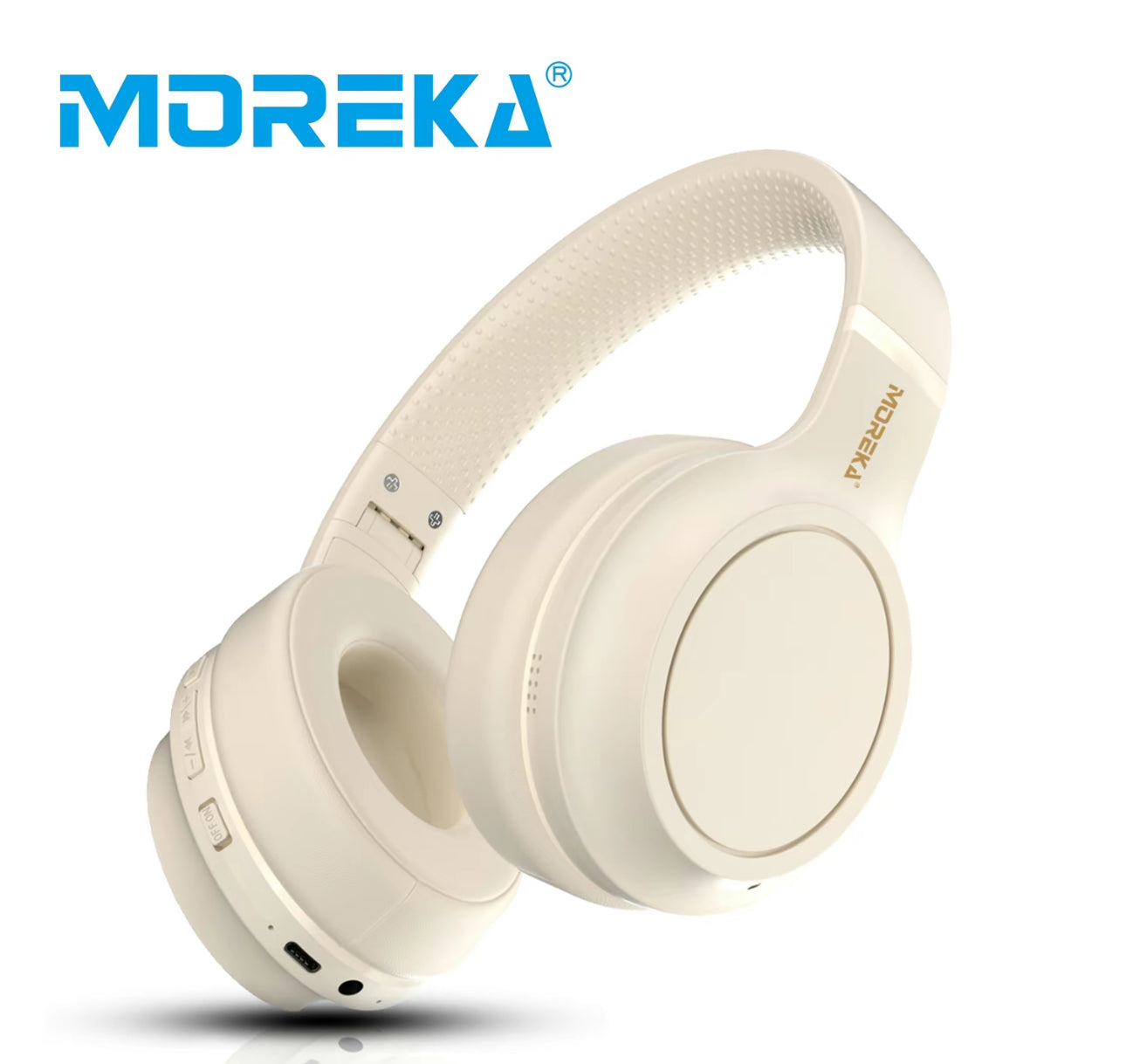 MOREKA BLO17 auriculares inalámbricos Bluetooth
5.4, duración de batería de 19 horas, plegables y fáciles de transportar, compatibles con teléfonos móviles/televisores/computadoras personales.