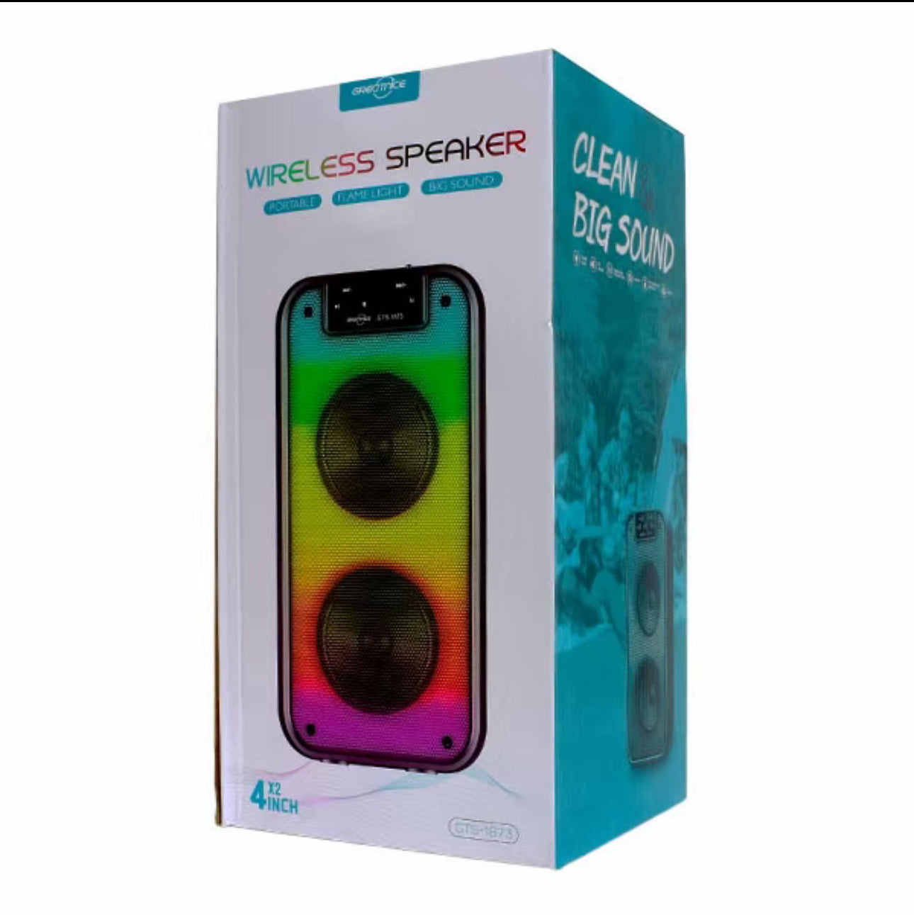 Bocina Bluetooth 4" Luz LED GTS-1873