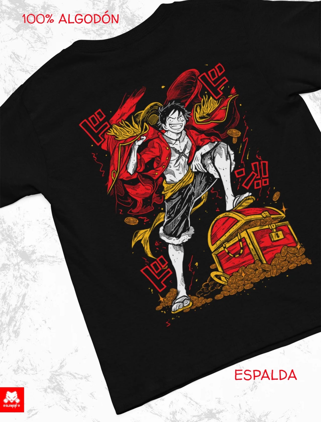 Playera Solomon's ONE PIECE LUHFFY | 100%
Algodón | Tacto Suave | Anime Streetwear