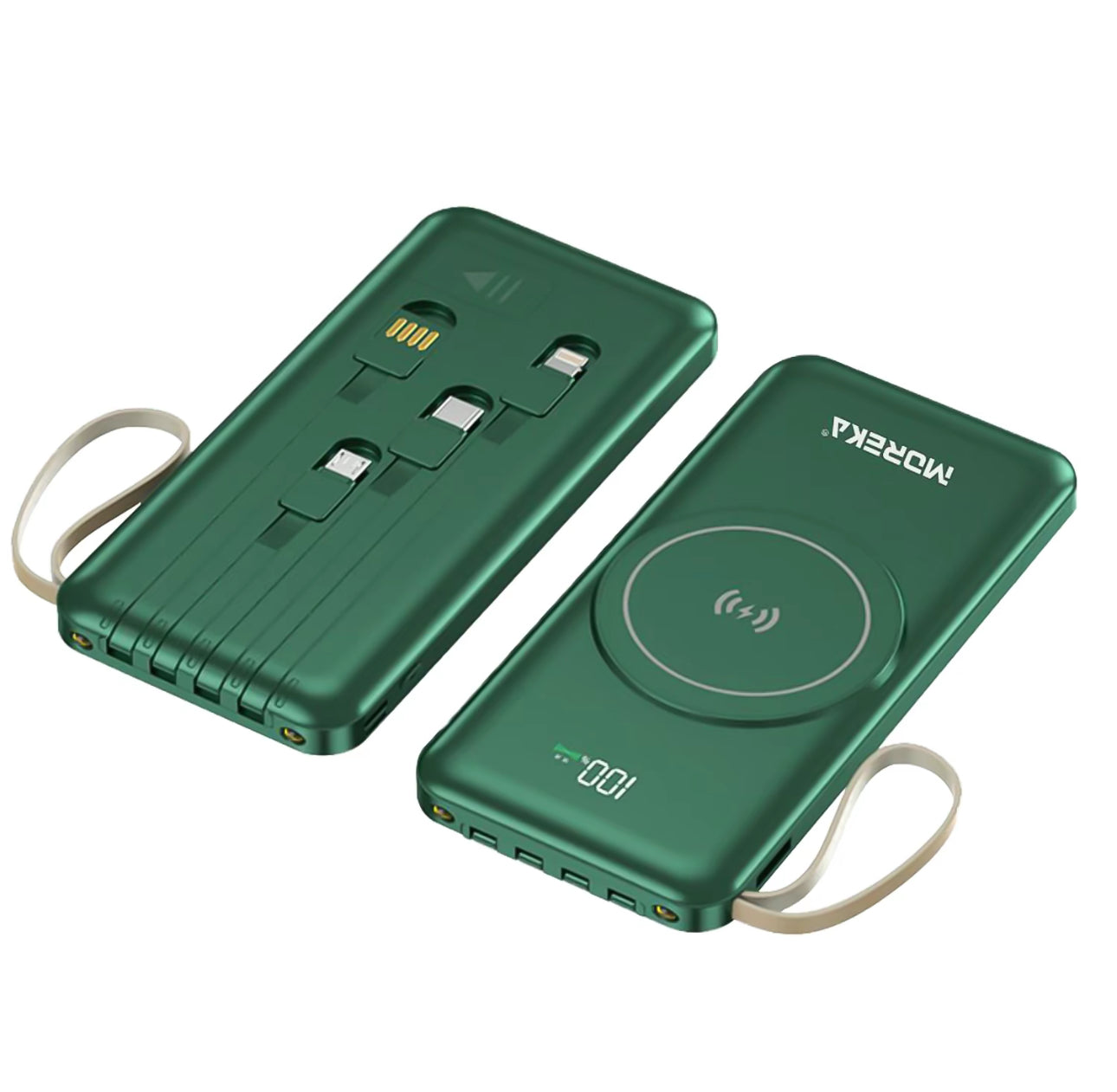 MOREKA K053 10000mAh banco de energía inalámbrico PD 20W carga rápida, cargador portátil magnético USB C, batería portátil externa compatible con iPhone 16/15/14 serie