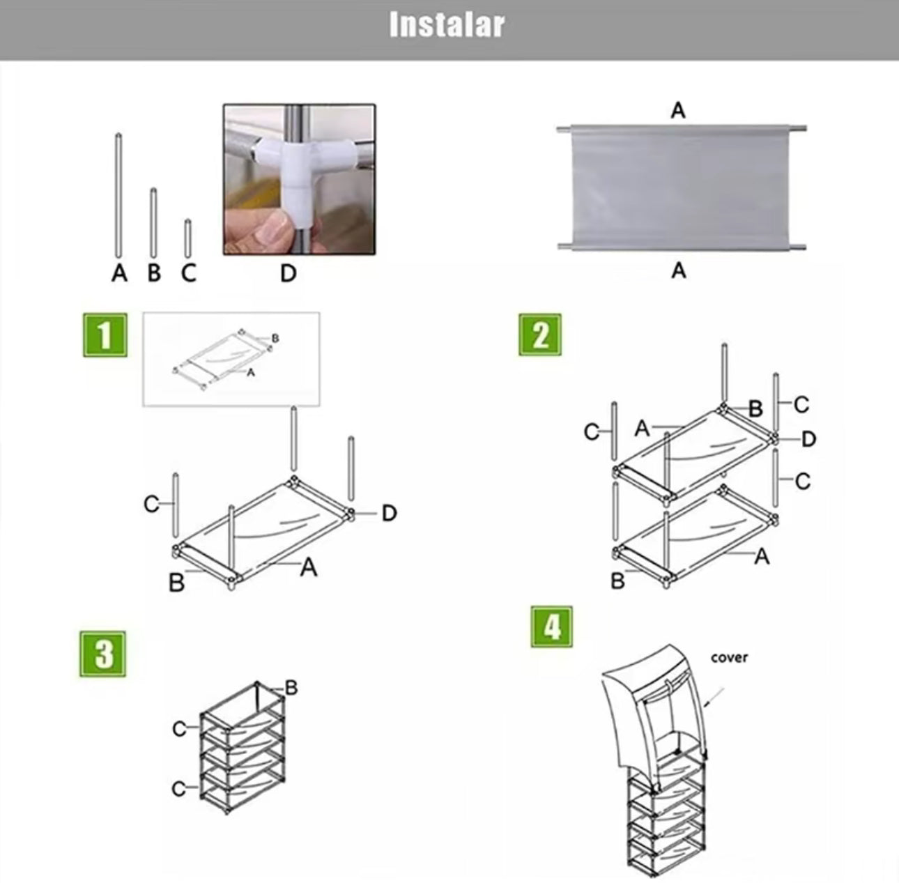 Zapatero de metal de 9 capas con cubierta antipolvo, caja de almacenamiento de zapatos no tejido de gran capacidad que ahorra espacio, adecuado para el almacenamiento de zapatos en el hogar y el dormitorio, fácil de monta