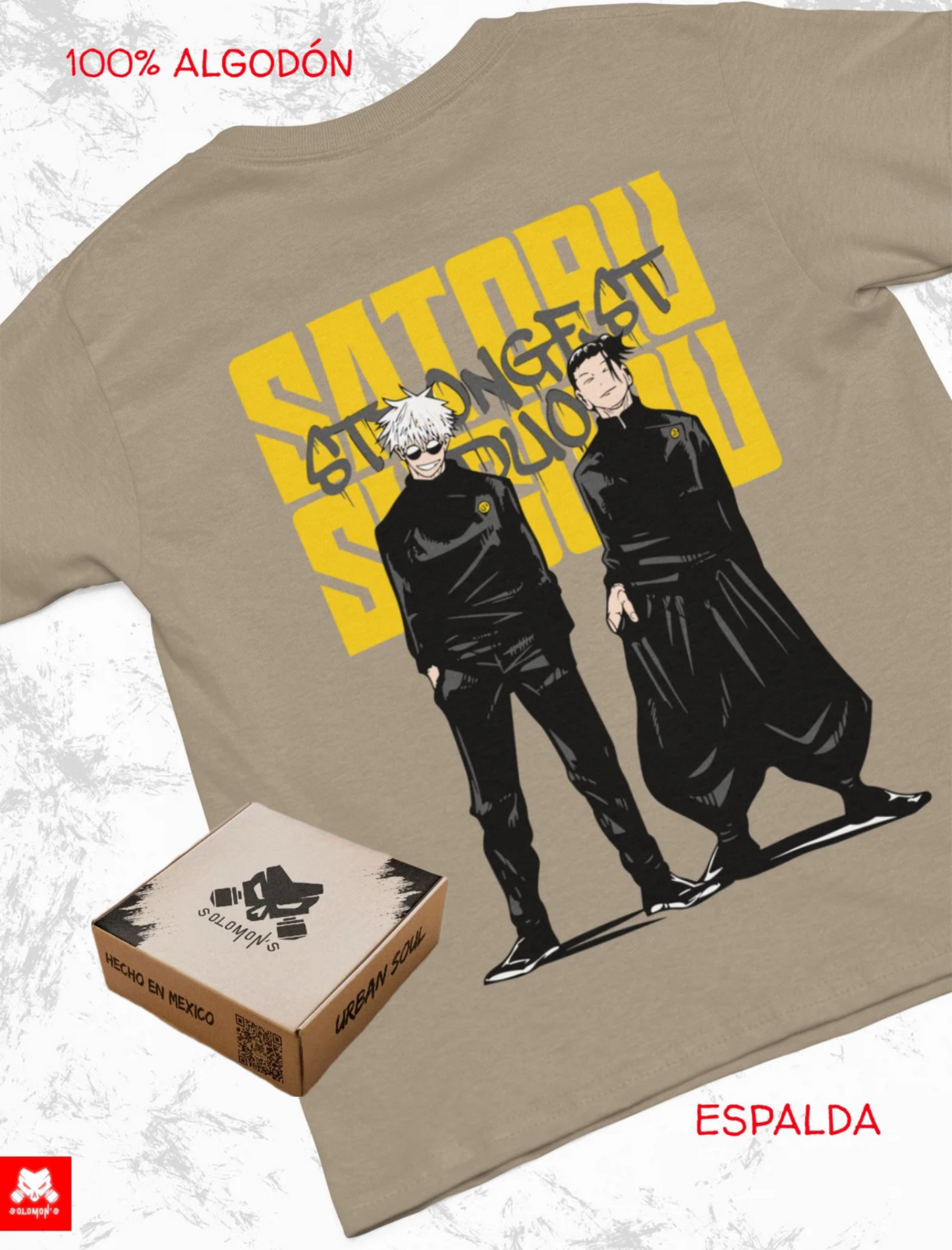 Playera Solomon's GOJO SATORU JJK | 100%
Algodón | Tacto Suave | Anime Streetwear