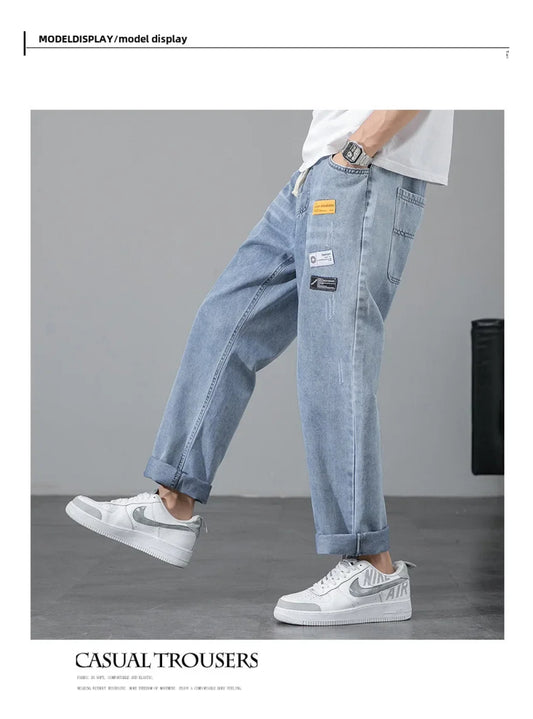 INTERNACIONAL Vaqueros Casuales Holgados De Pernera Ancha Para Hombre