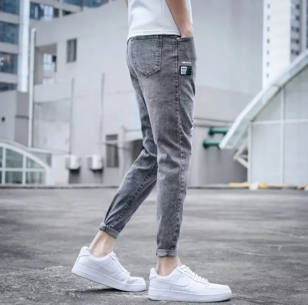 INTERNACIONAL Vaqueros Ajustados Para Hombre, Pantalones Casuales Modernos